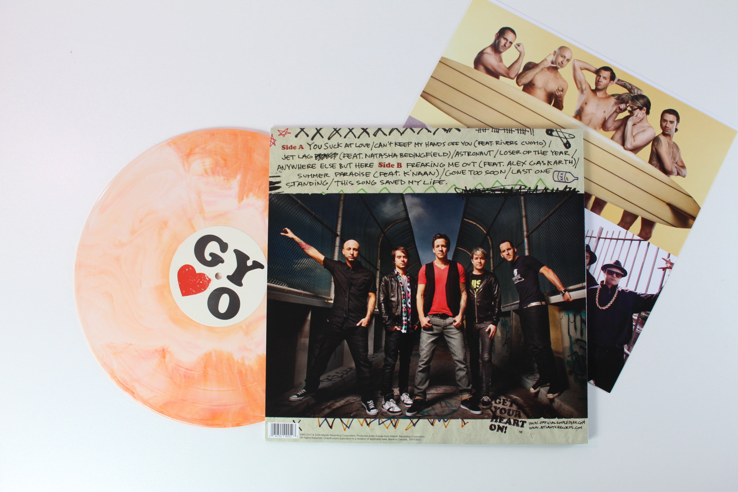 Simple Plan - Get Your Heart On! Ltd. Reissue on Orange & White Starburst Vinyl on Atlantic Recording Corporation