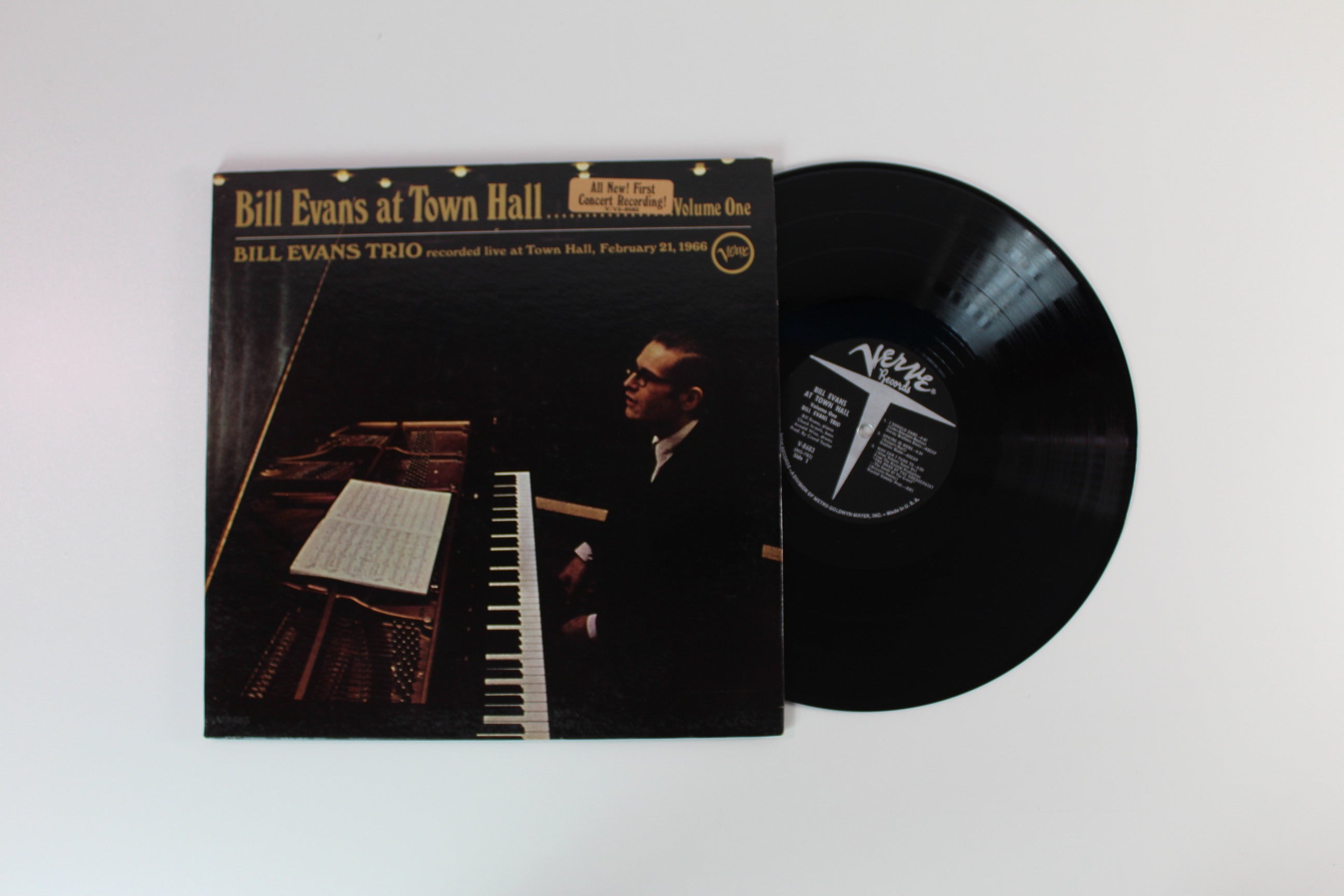 The Bill Evans Trio - Bill Evans At Town Hall (Volume One) on Verve Records - Mono