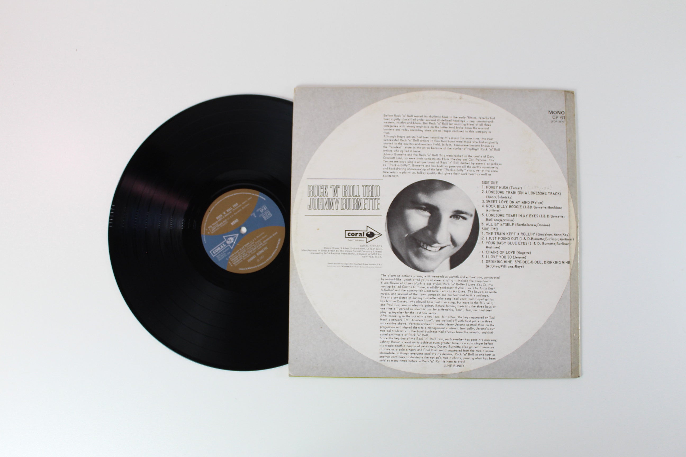 Johnny Burnette - Rock 'N' Roll Trio Reissue on Coral