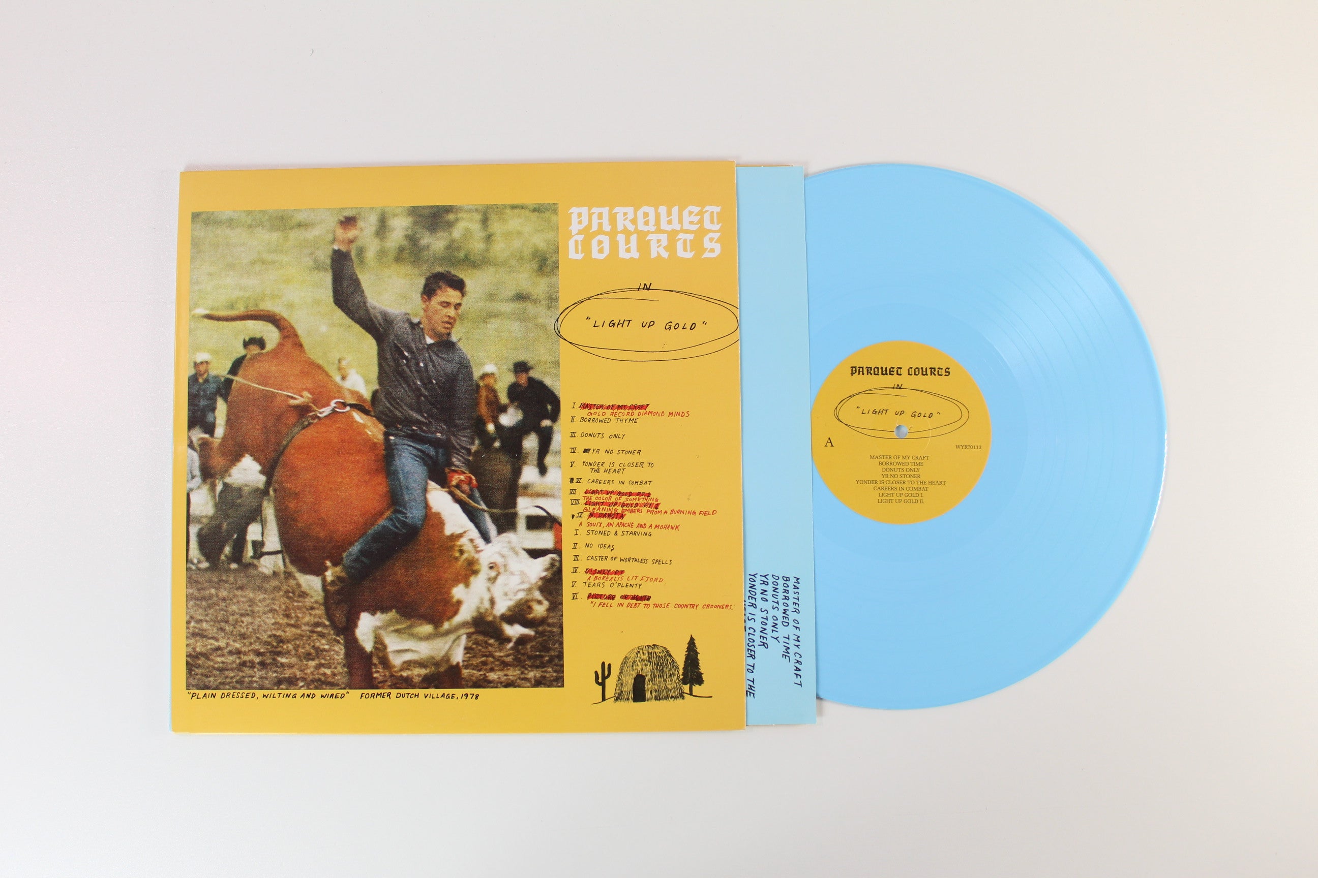 Parquet Courts - Light Up Gold on What's Your Rupture Ltd Baby Blue Vinyl Reissue