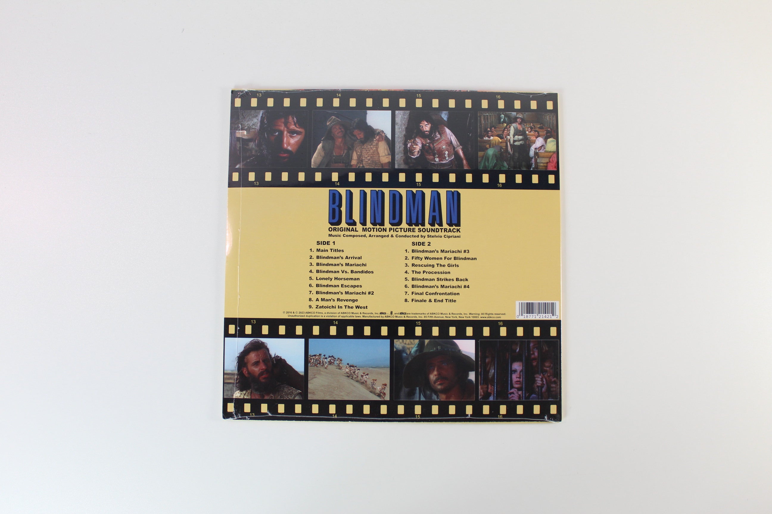 Stelvio Cipriani - Blindman (Original Motion Picture Soundtrack) on ABKCO RSD 2023 Blood Splatter Vinyl Sealed