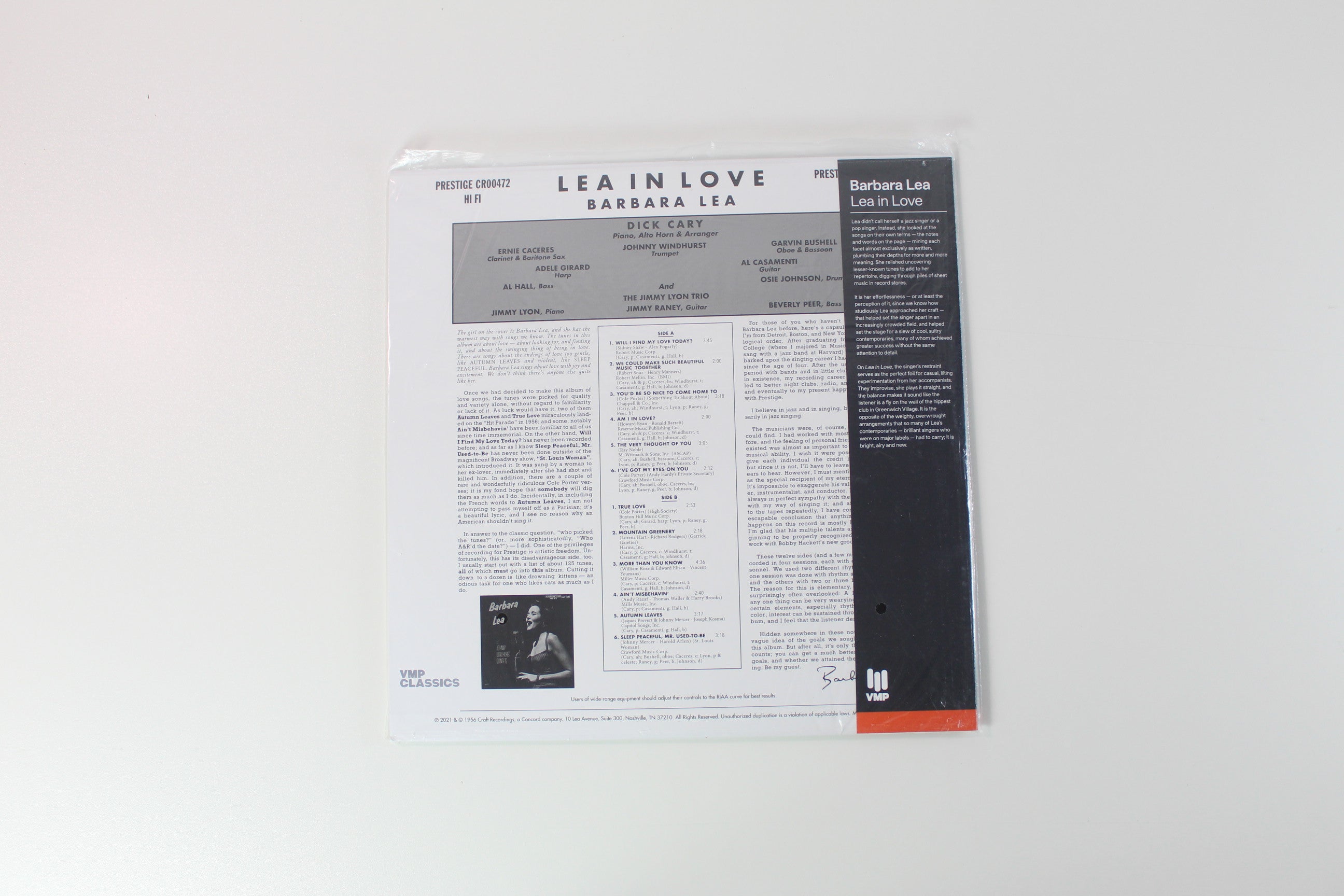 Barbara Lea - Lea In Love Vinyl Me Please Reissue on Prestige Sealed