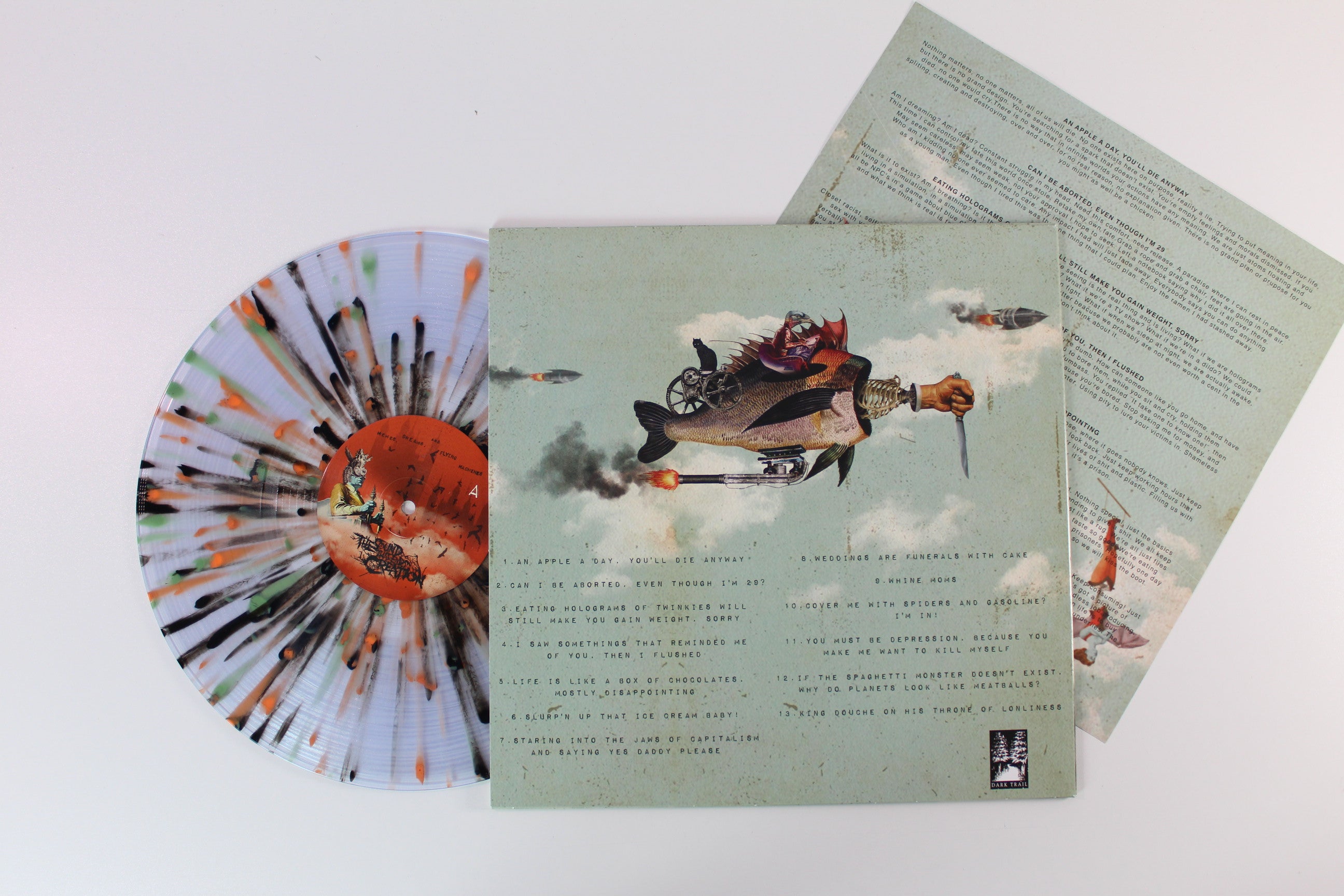 The Sound That Ends Creation - Memes, Dreams, and Flying Machines on Dark Trail Ltd Splatter Vinyl