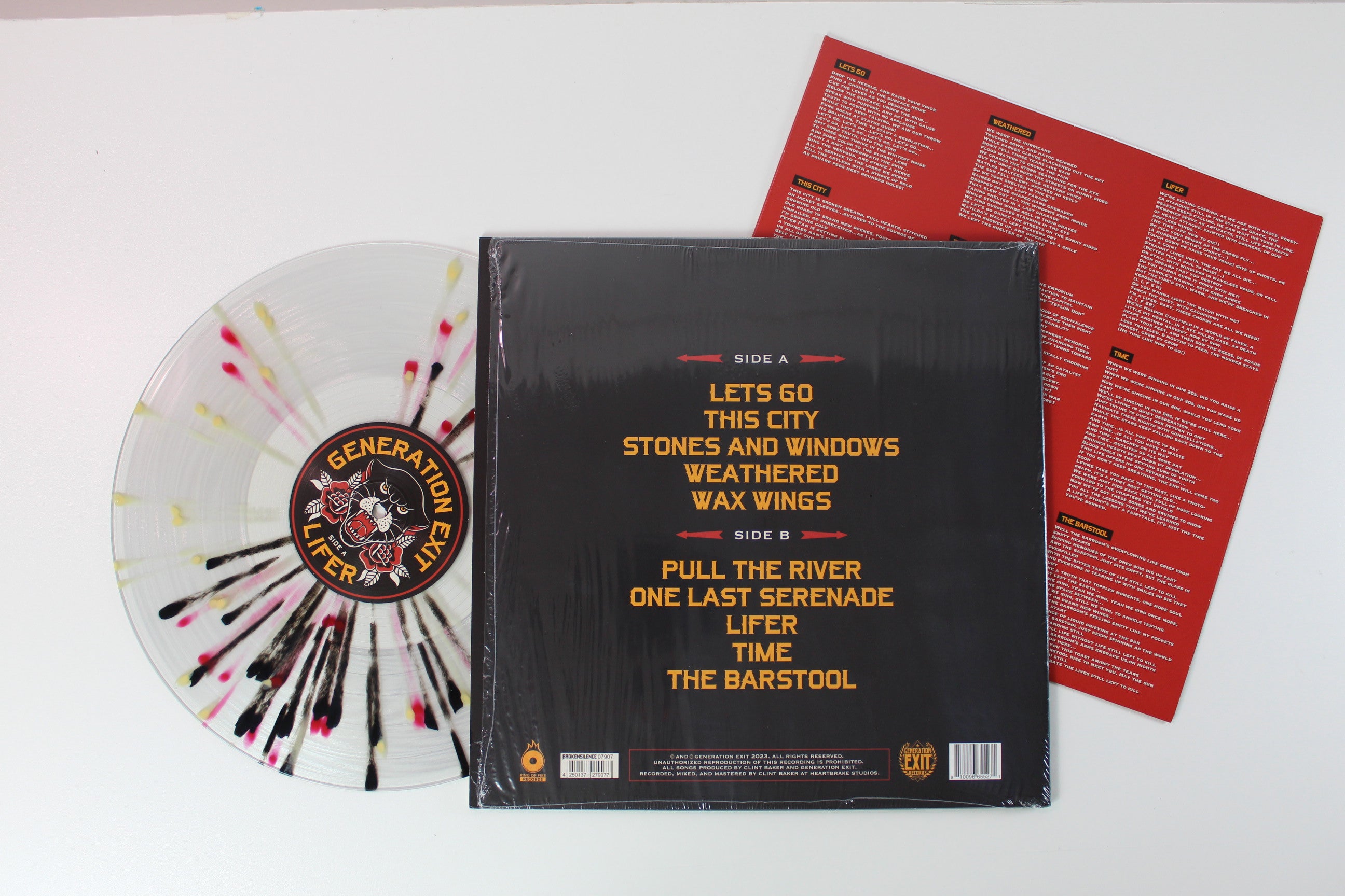 Generation Exit - Lifer on Generation Exit Records - Clear With Red/Yellow/Black Splatter colored vinyl