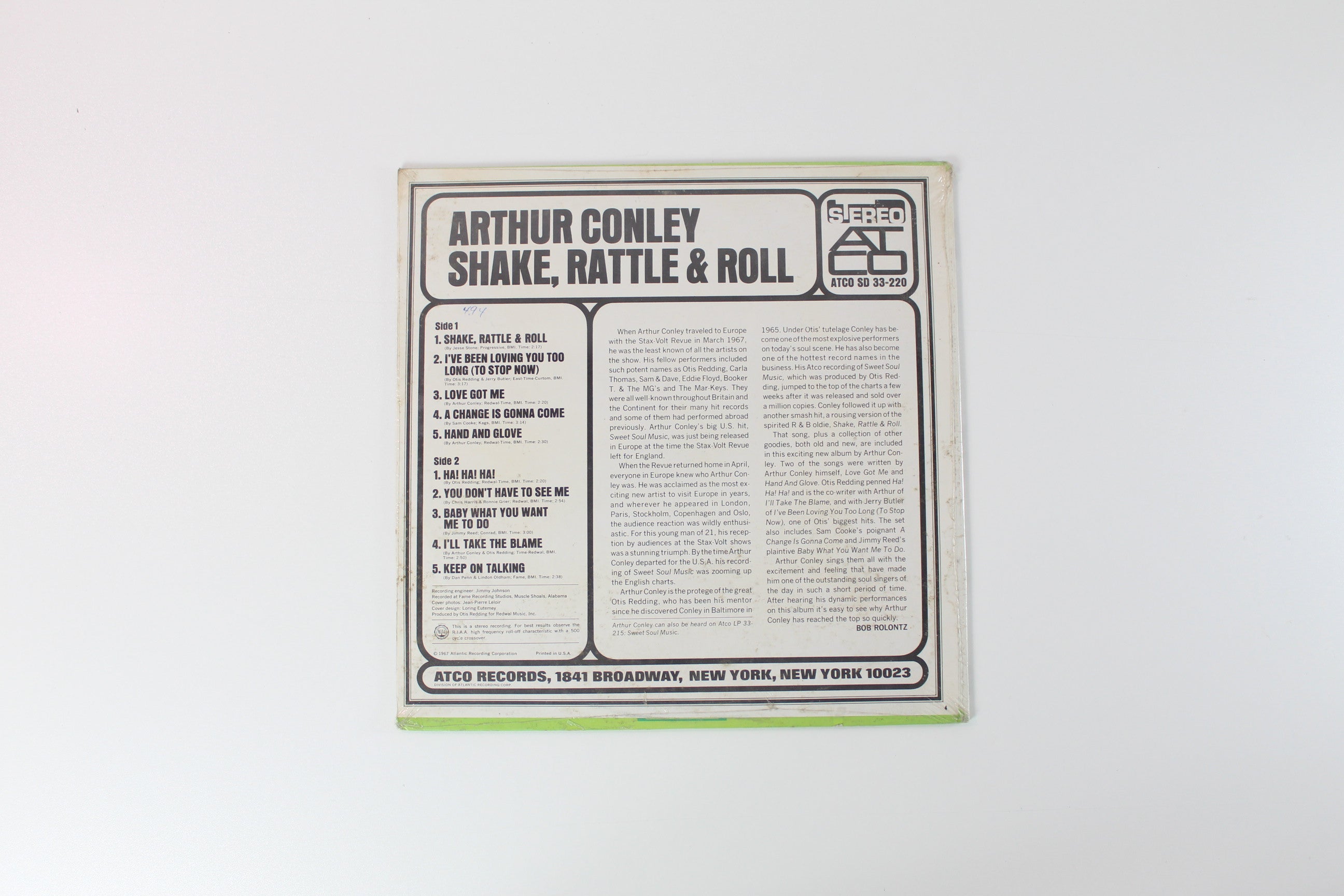 Arthur Conley - Shake Rattle & Roll on Atco Sealed