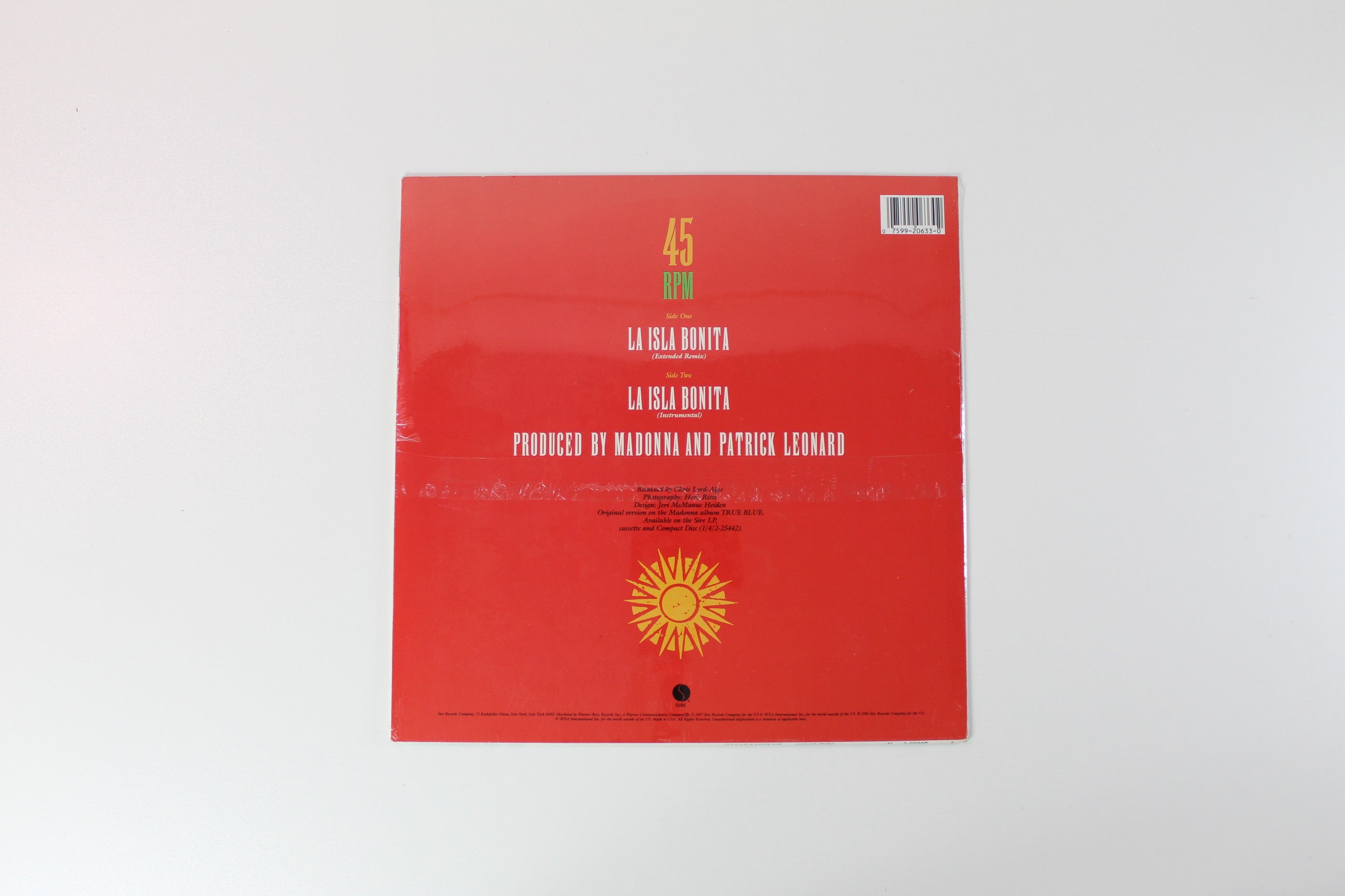 Madonna - La Isla Bonita on Sire 12" 45 RPM Maxi Single Sealed