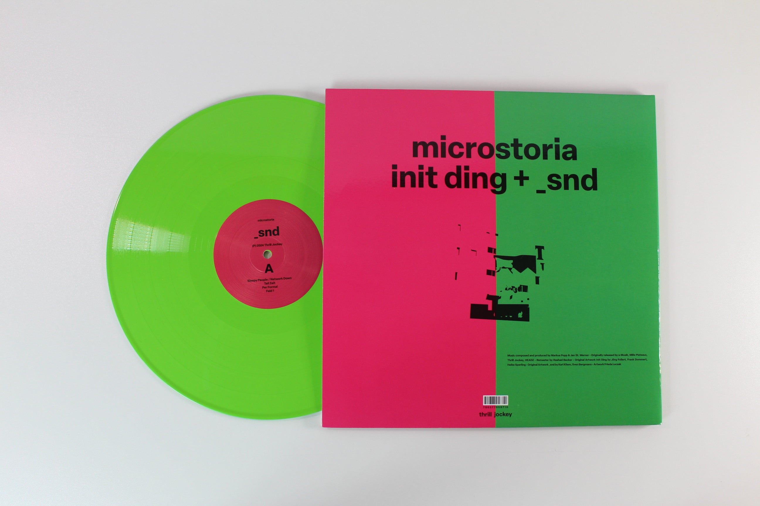 Microstoria - init ding + _snd (Remastered) on Thrill Jockey Pink & Green Vinyl