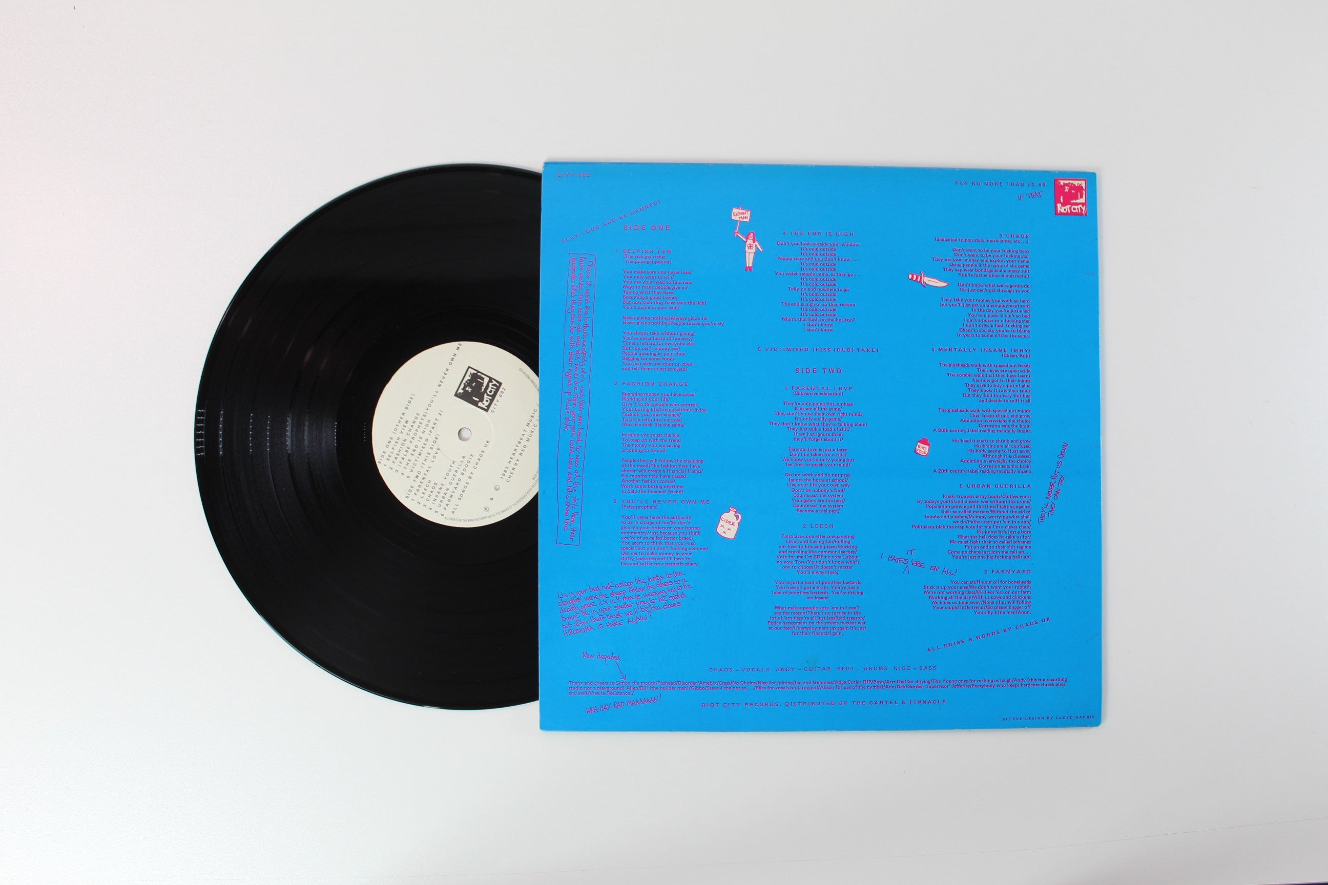 Chaos UK - Chaos U.K. LP on Riot City UK Pressing