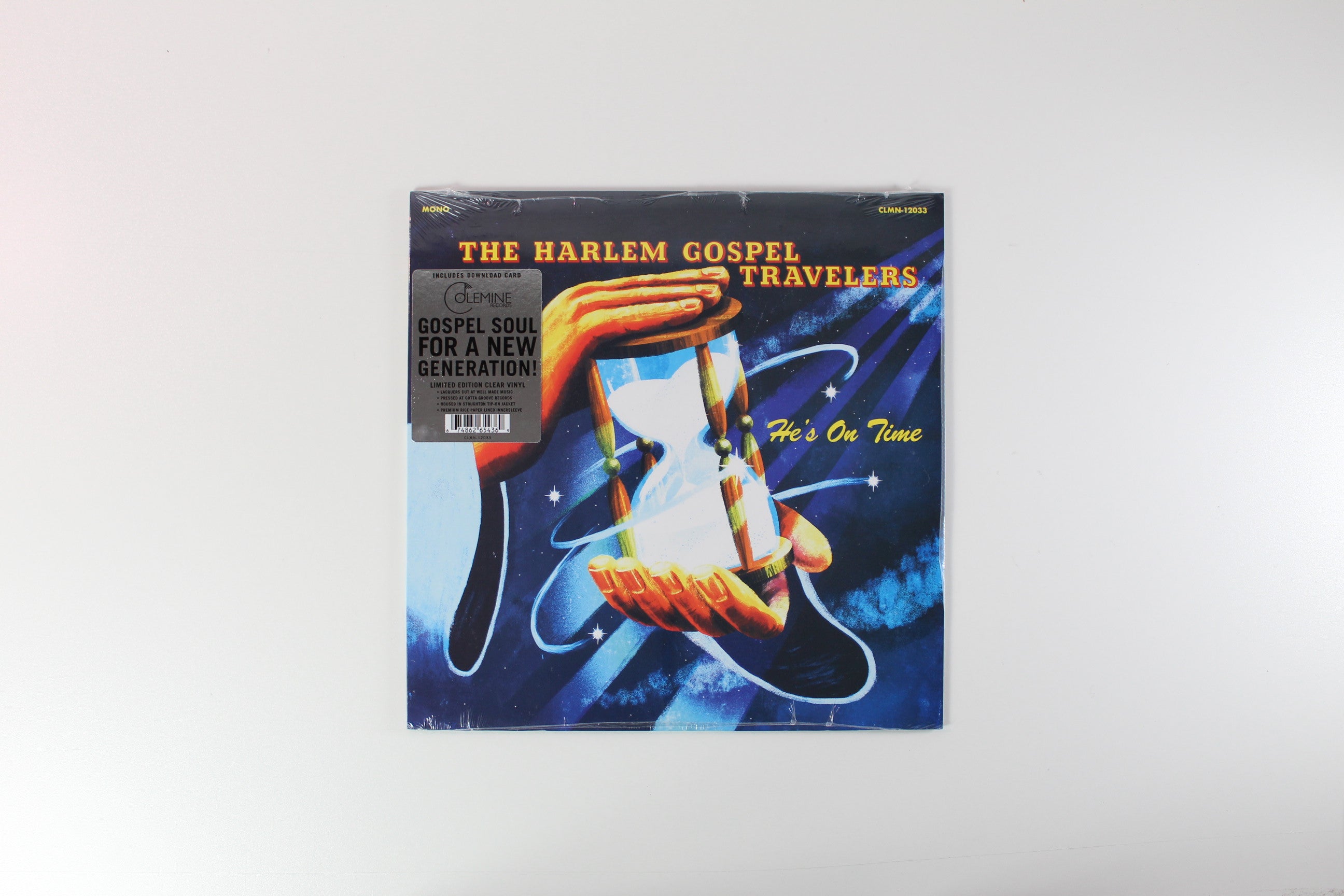 The Harlem Gospel Travelers - He's On Time on Colemine Ltd Numbered Clear Vinyl Sealed