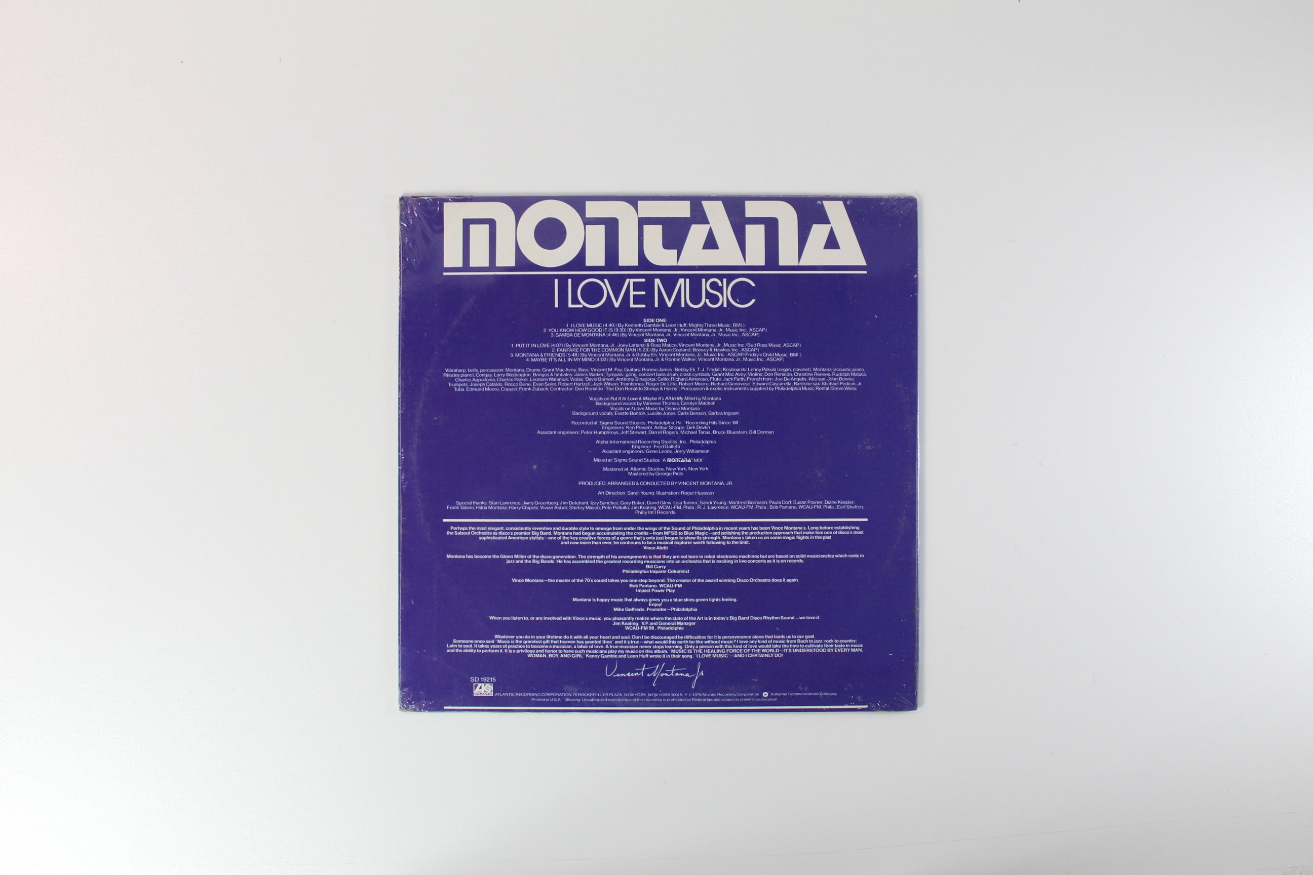 Montana - I Love Music on Atlantic Sealed