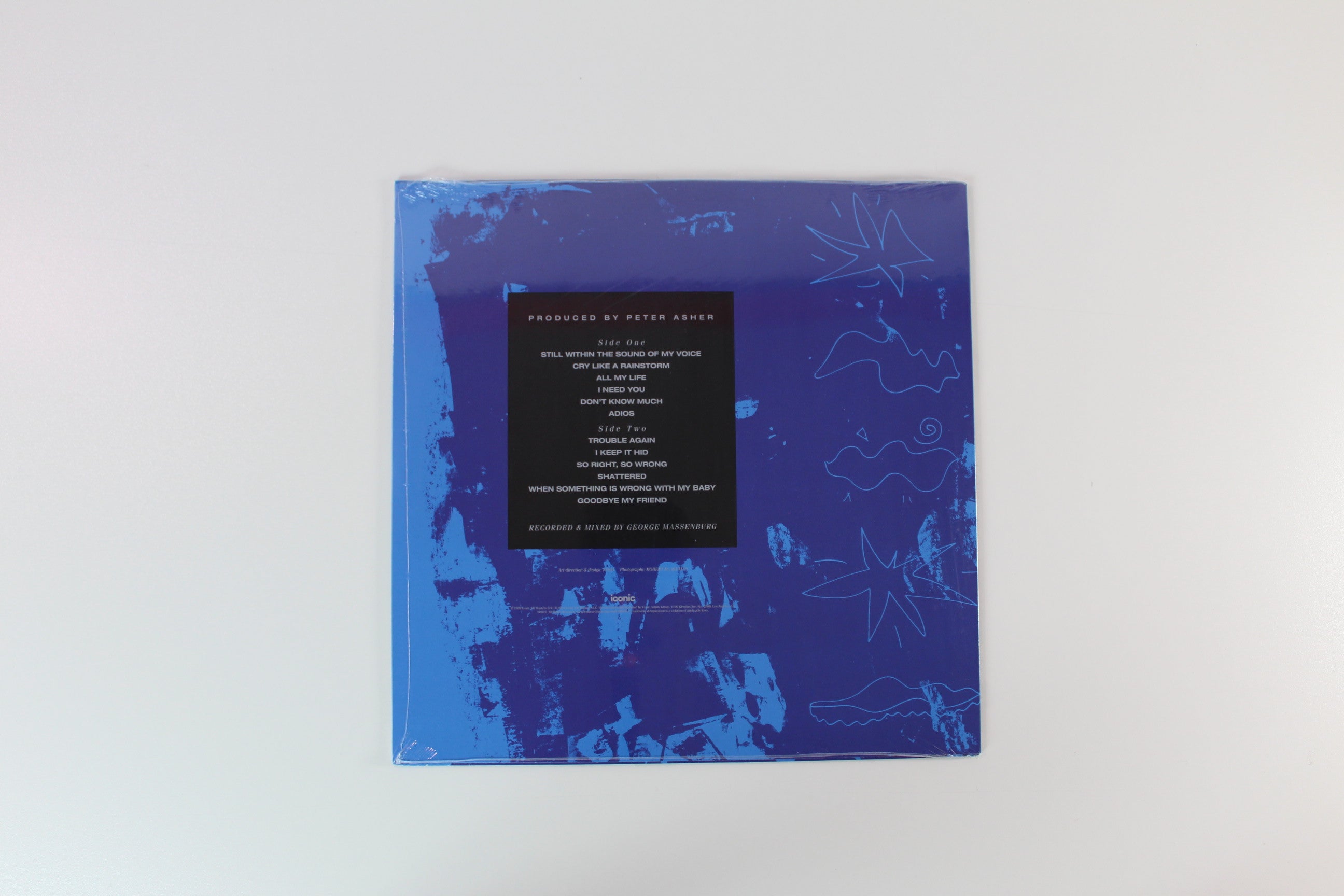 Linda Ronstadt - Cry Like A Rainstorm - Howl Like The Wind on Iconic - Sealed Blue Vinyl