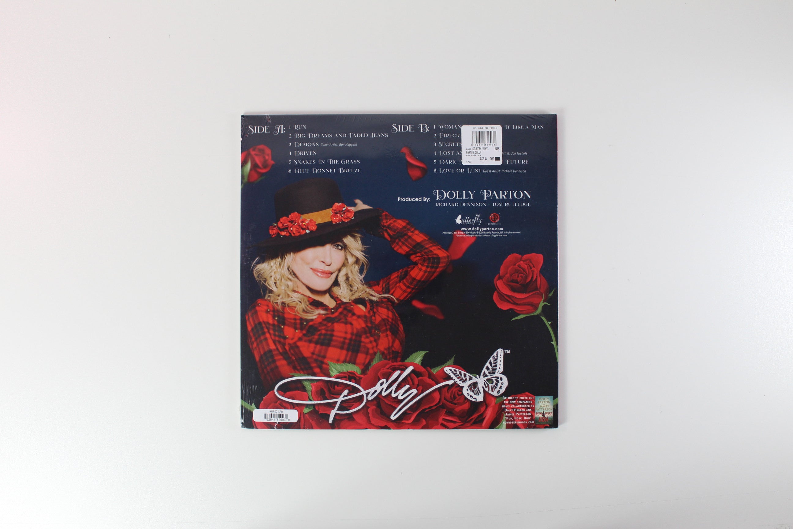 Dolly Parton - Run Rose Run on Butterfly Ltd Blue Opaque Vinyl Sealed