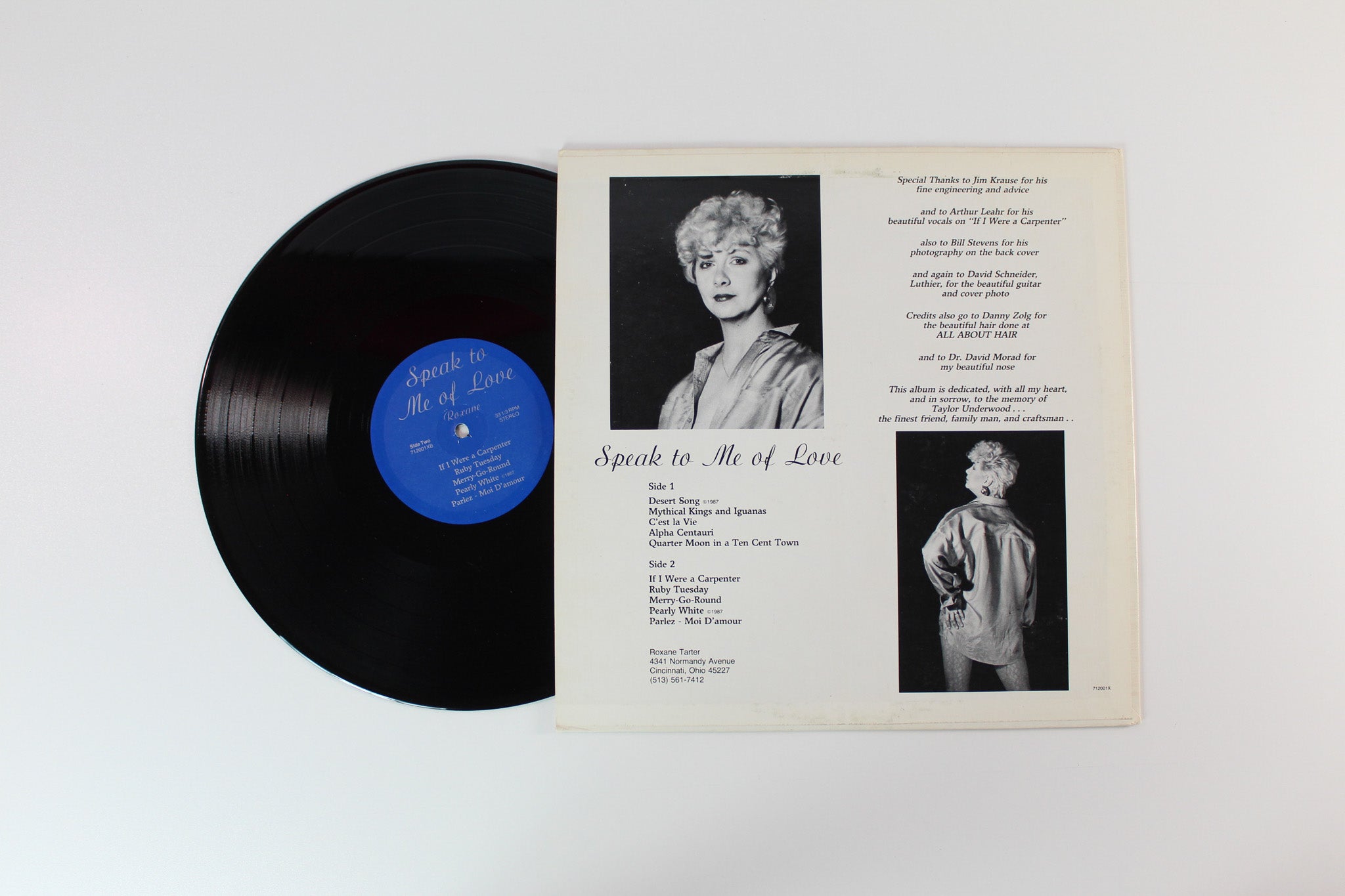 Roxane Tarter - Speak To Me Of Love Private Press