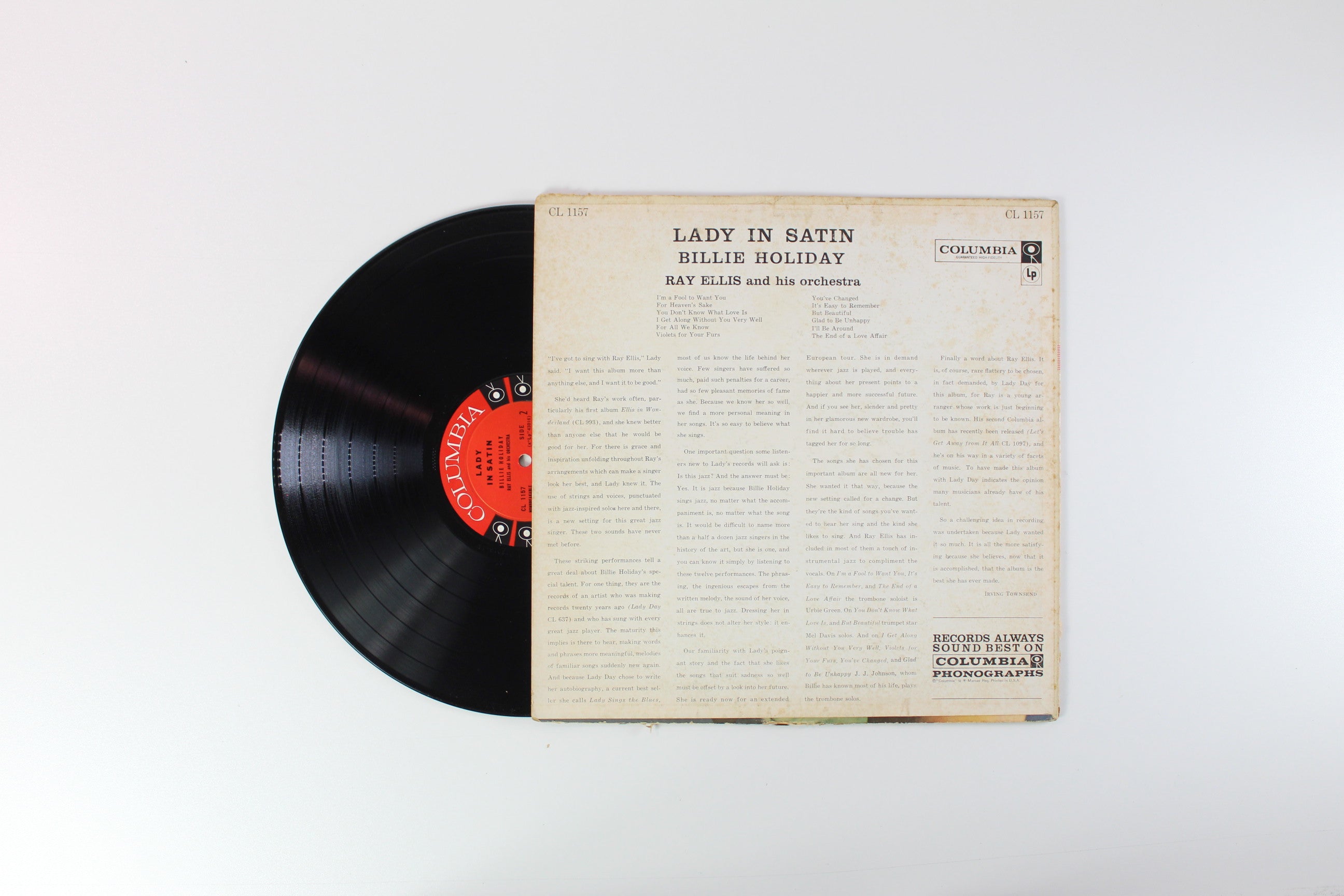 Billie Holiday, Ray Ellis And His Orchestra - Lady In Satin on Columbia - Mono 6 Eye