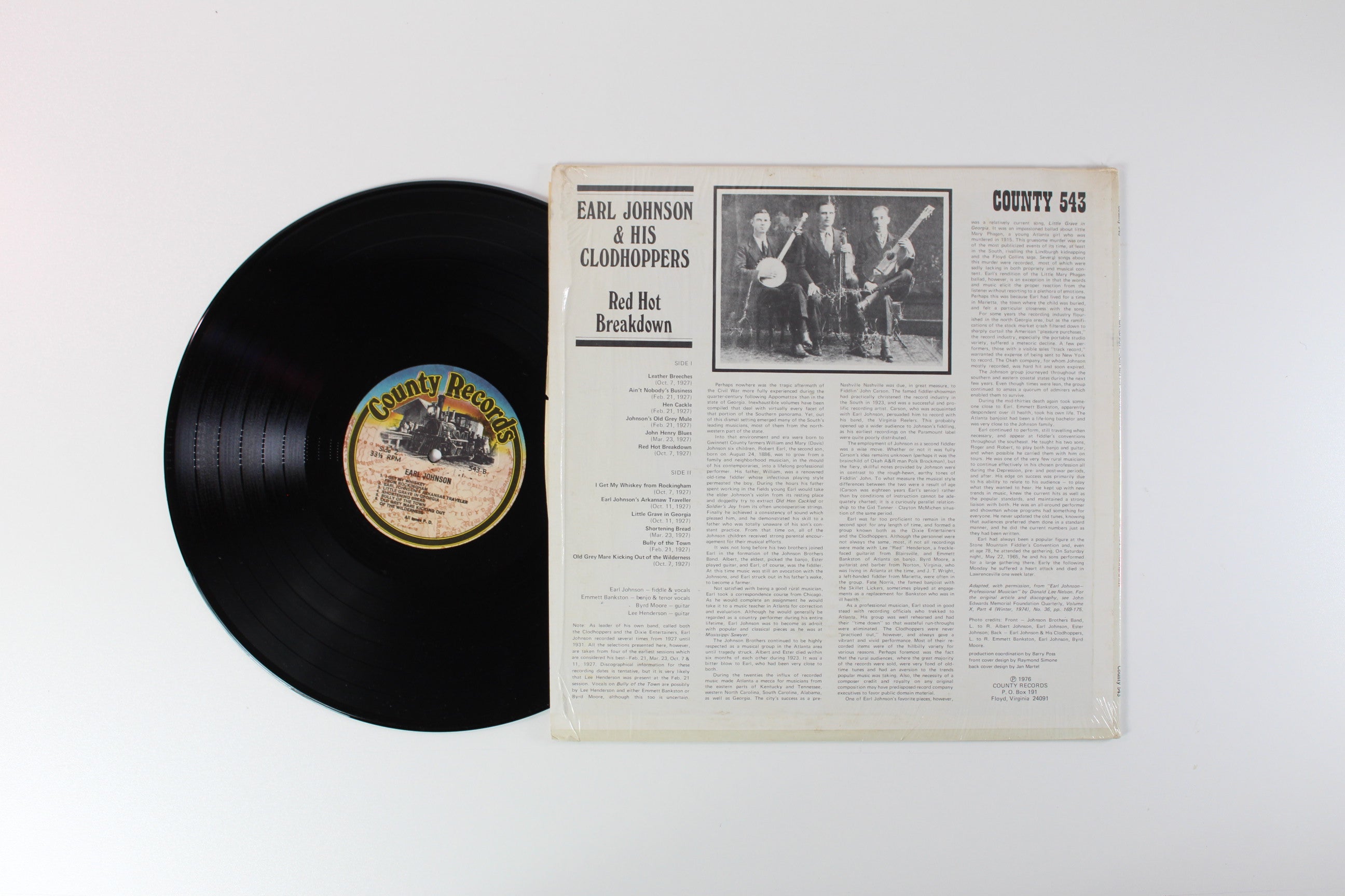 Earl Johnson & His Clodhoppers - Red Hot Breakdown on County Records