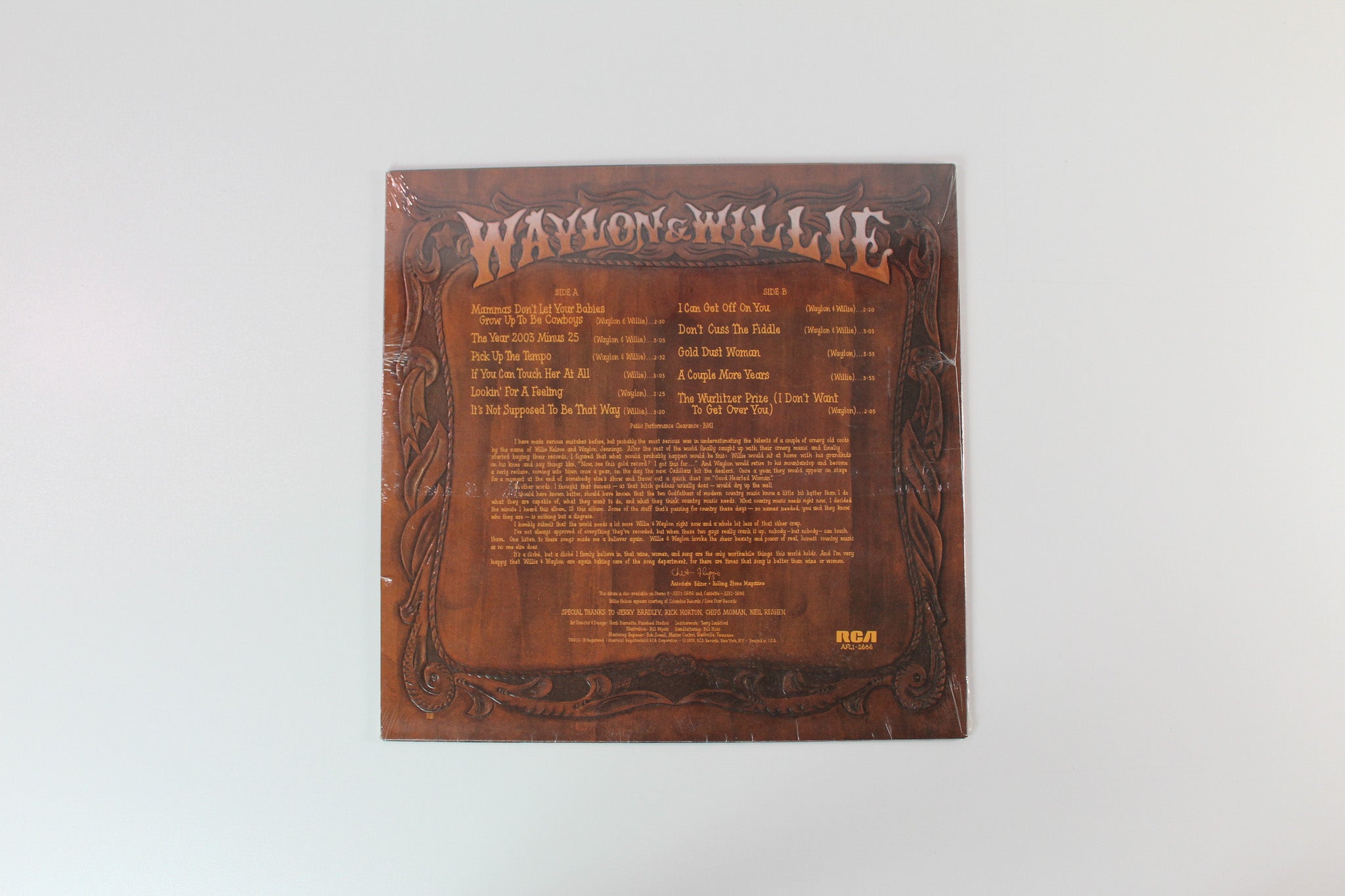 Waylon Jennings & Willie Nelson - Waylon & Willie on RCA Sealed