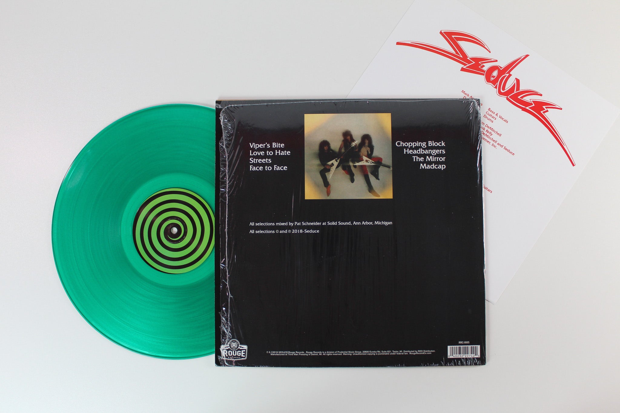 Seduce - Seduce on Rouge Records Ltd Clear Green Vinyl Reissue