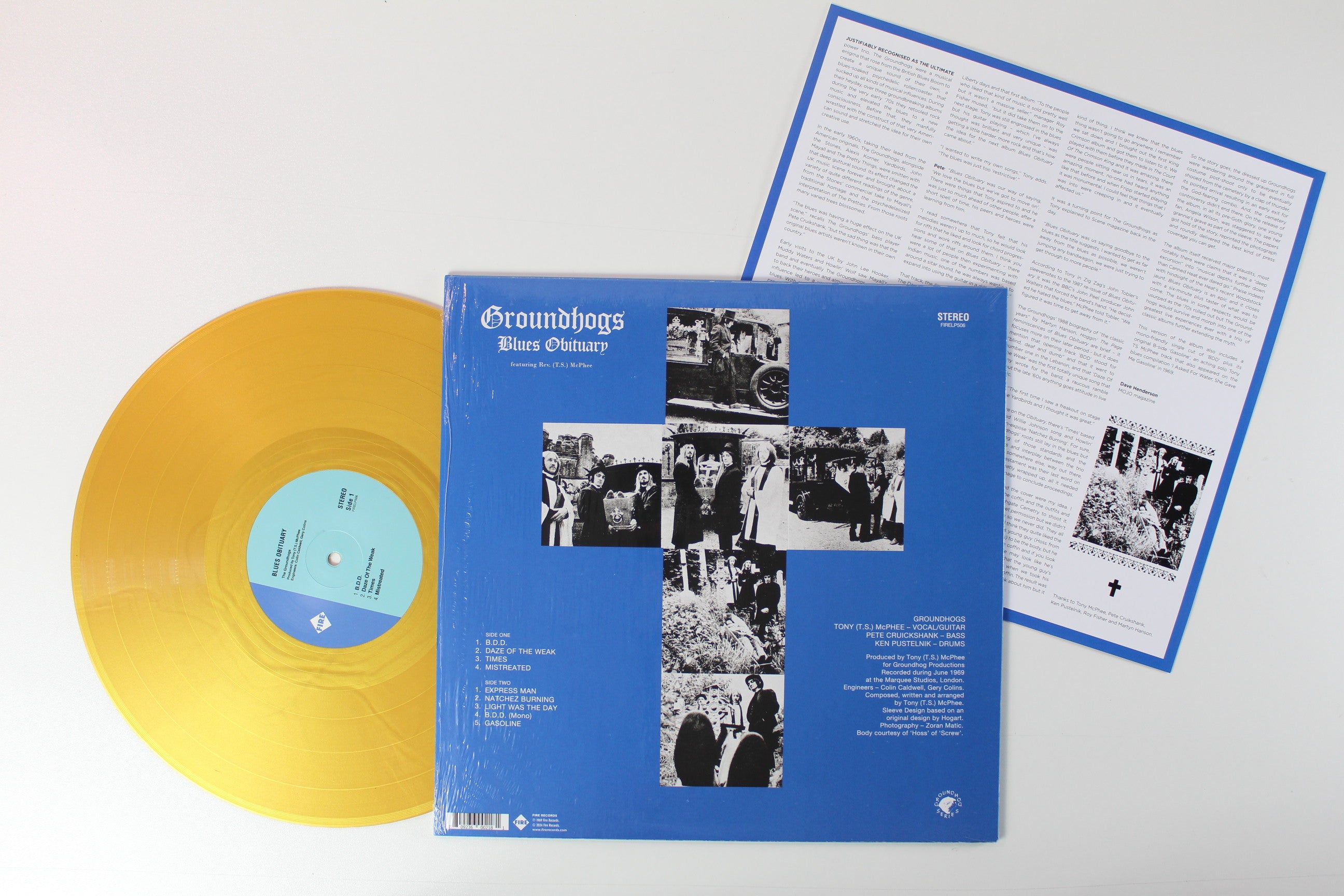 The Groundhogs - Blues on Fire Records Gold Vinyl Reissue