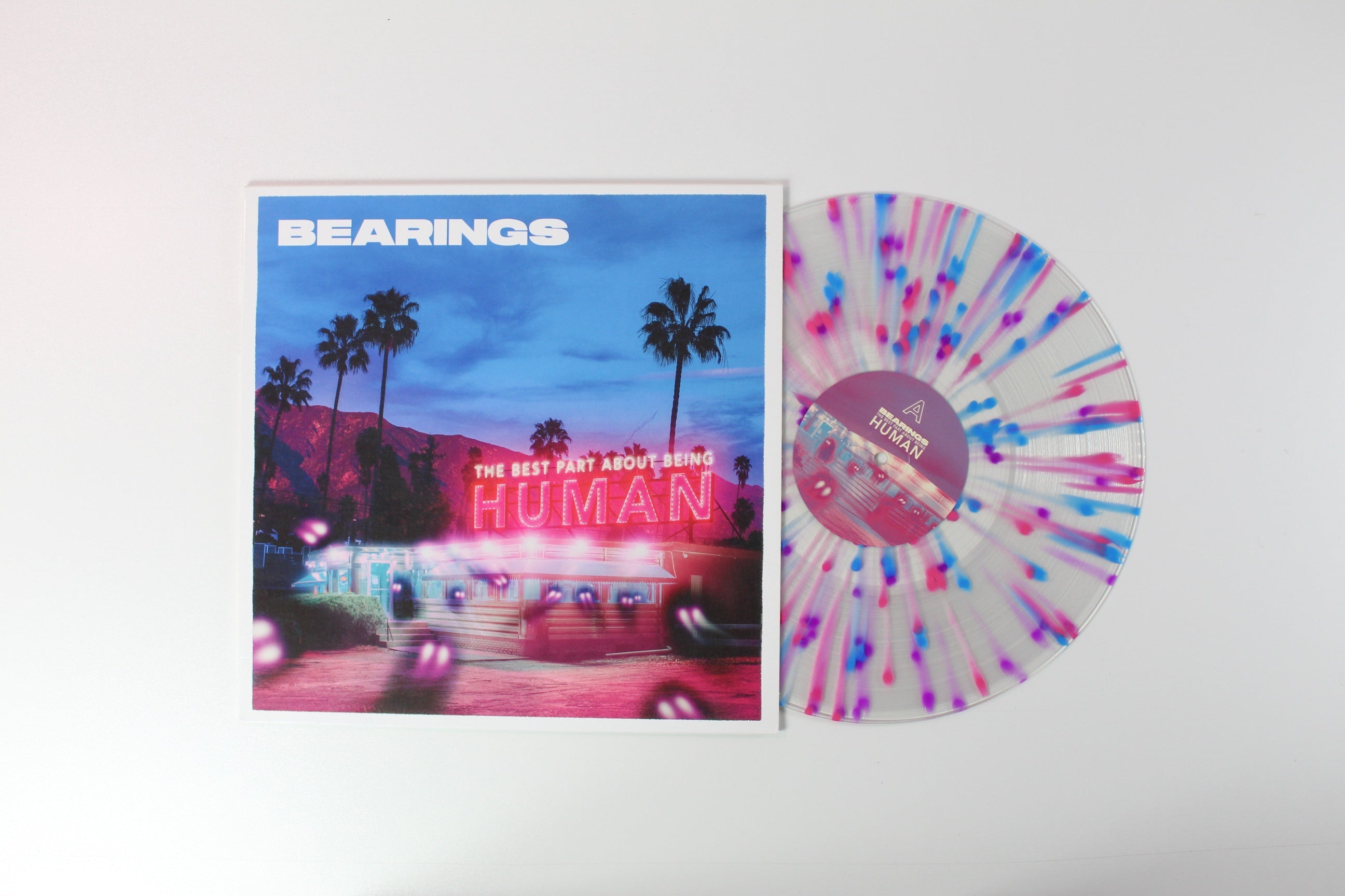 Bearings - The Best Part About Being Human on Pure Noise Ltd Purple White & Blue Galaxy