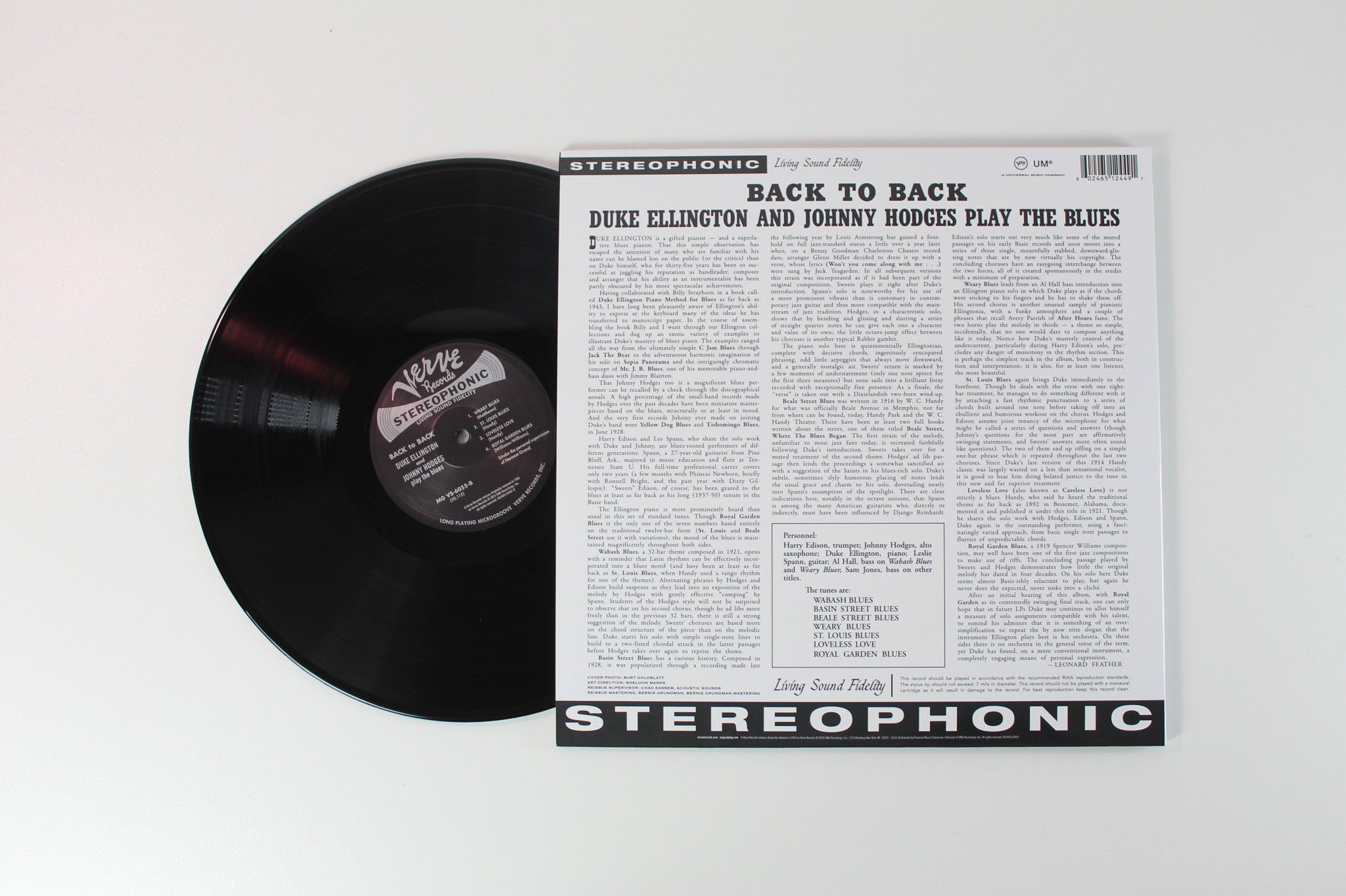 Duke Ellington & Johnny Hodges - Back To Back (Duke Ellington And Johnny Hodges Play The Blues) on Verve Acoustic Sound Series Reissue