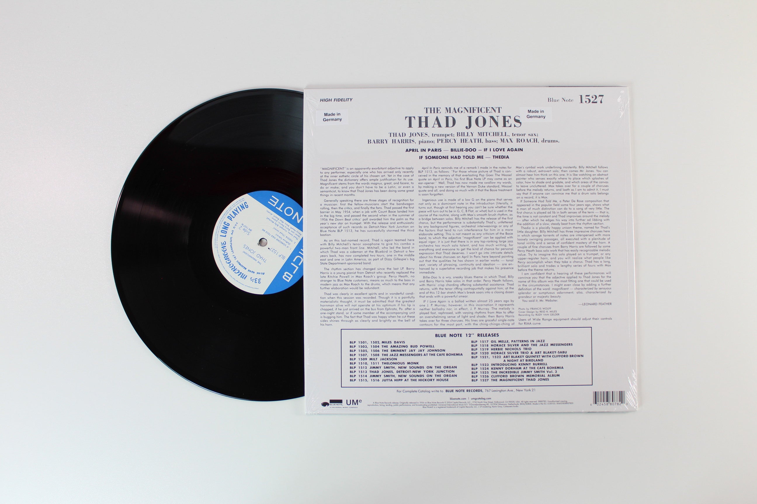 Thad Jones - The Magnificent Thad Jones on Blue Note Classic Vinyl Series