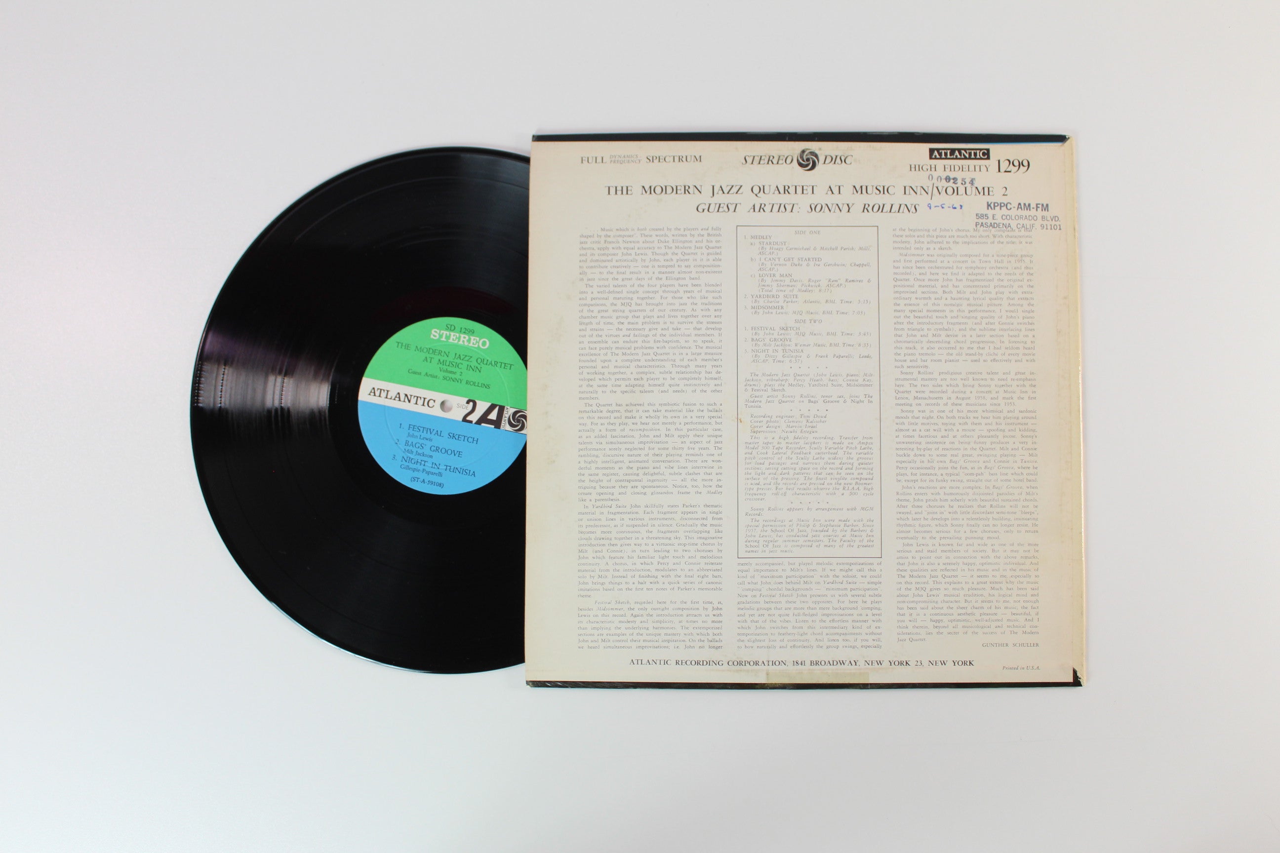 The Modern Jazz Quartet - The Modern Jazz Quartet At Music Inn —  Volume 2 on Atlantic