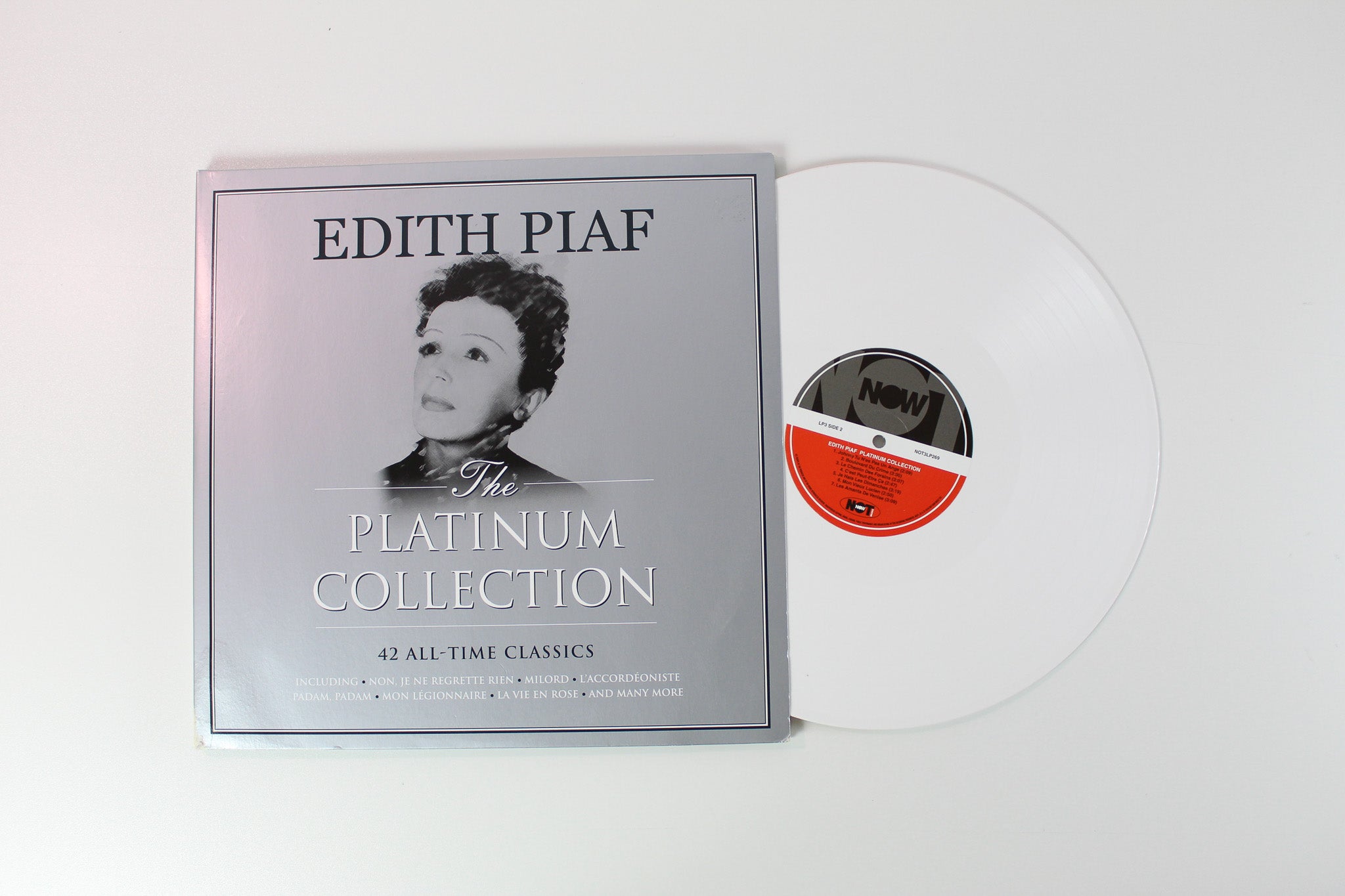 Edith Piaf - The Platinum Collection on Not Now Music White Vinyl