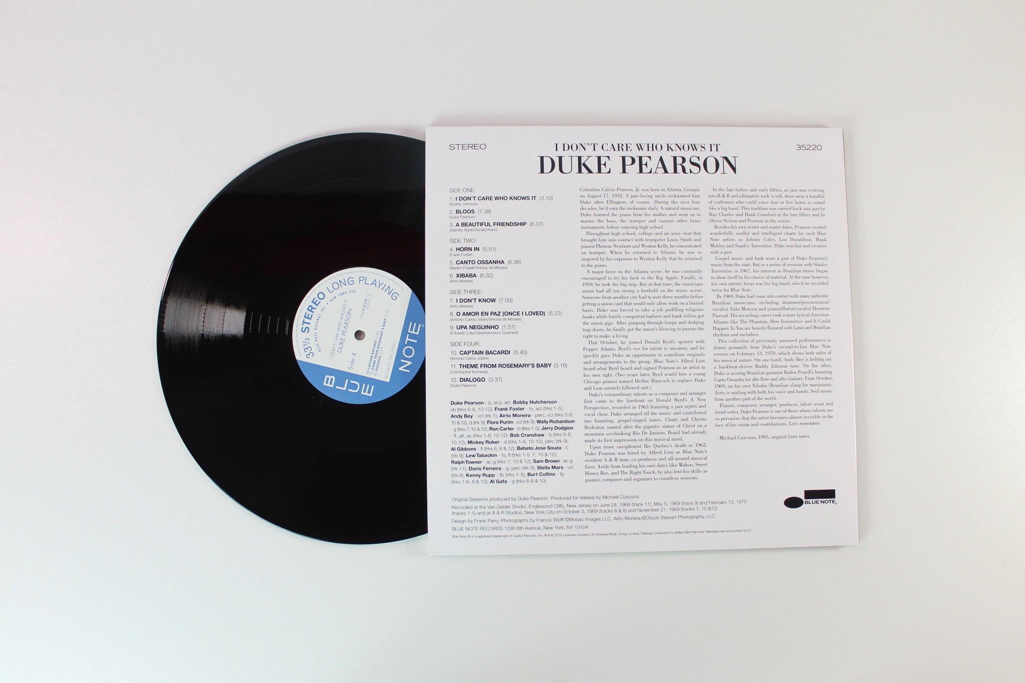 Duke Pearson - I Don't Care Who Knows It on Blue Note WallenBink Ltd 180 Gram Reissue