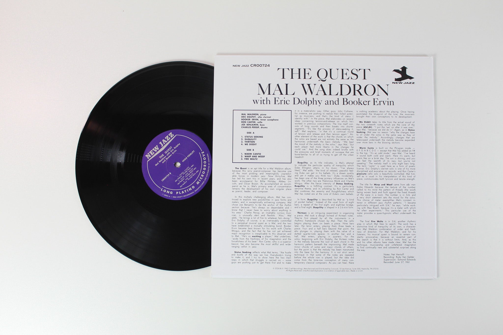 Mal Waldron - The Quest on Craft Recordings OJC Reissue