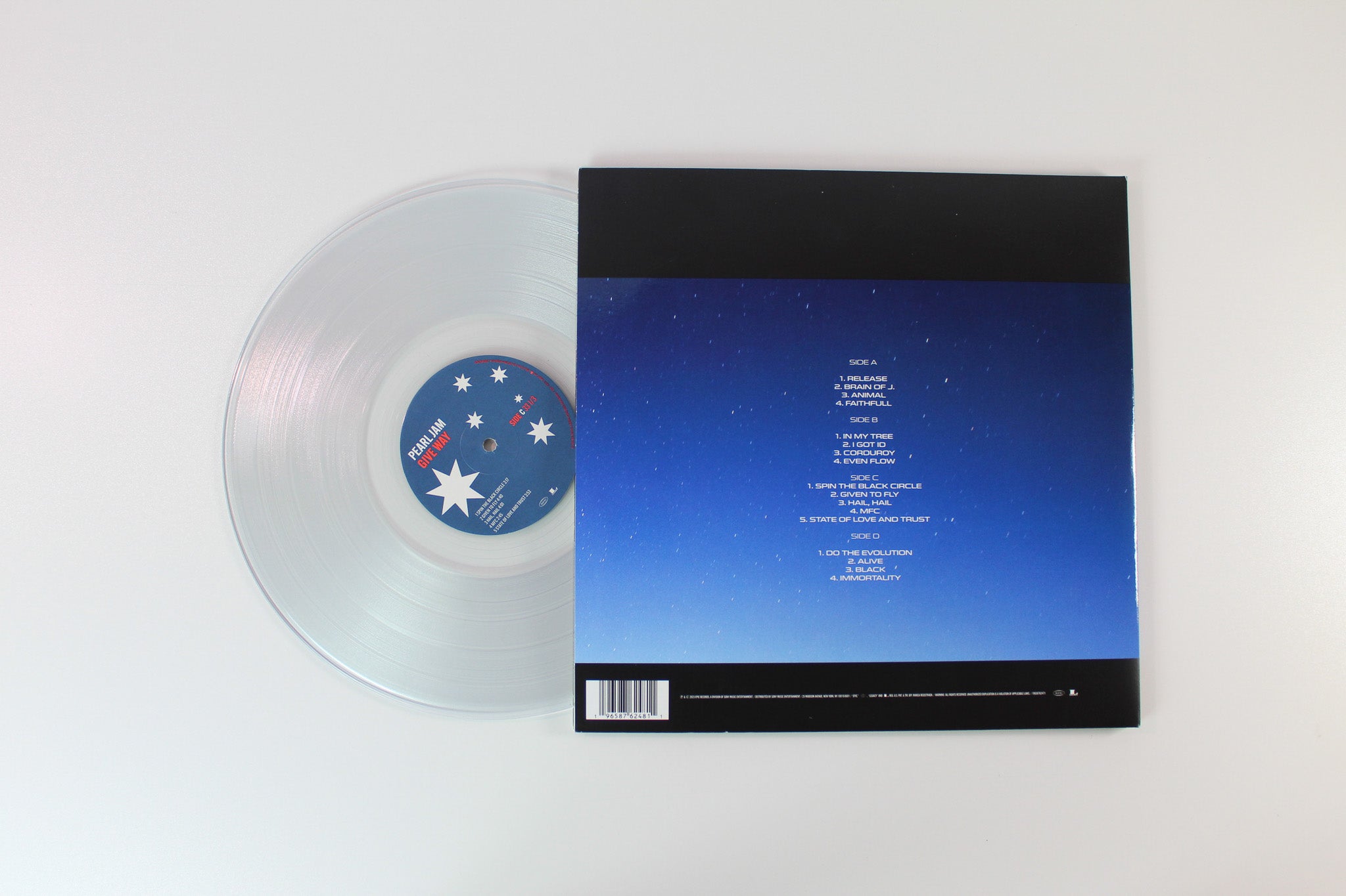 Pearl Jam - Give Way on Epic Legacy Ltd Clear Vinyl Ten Club