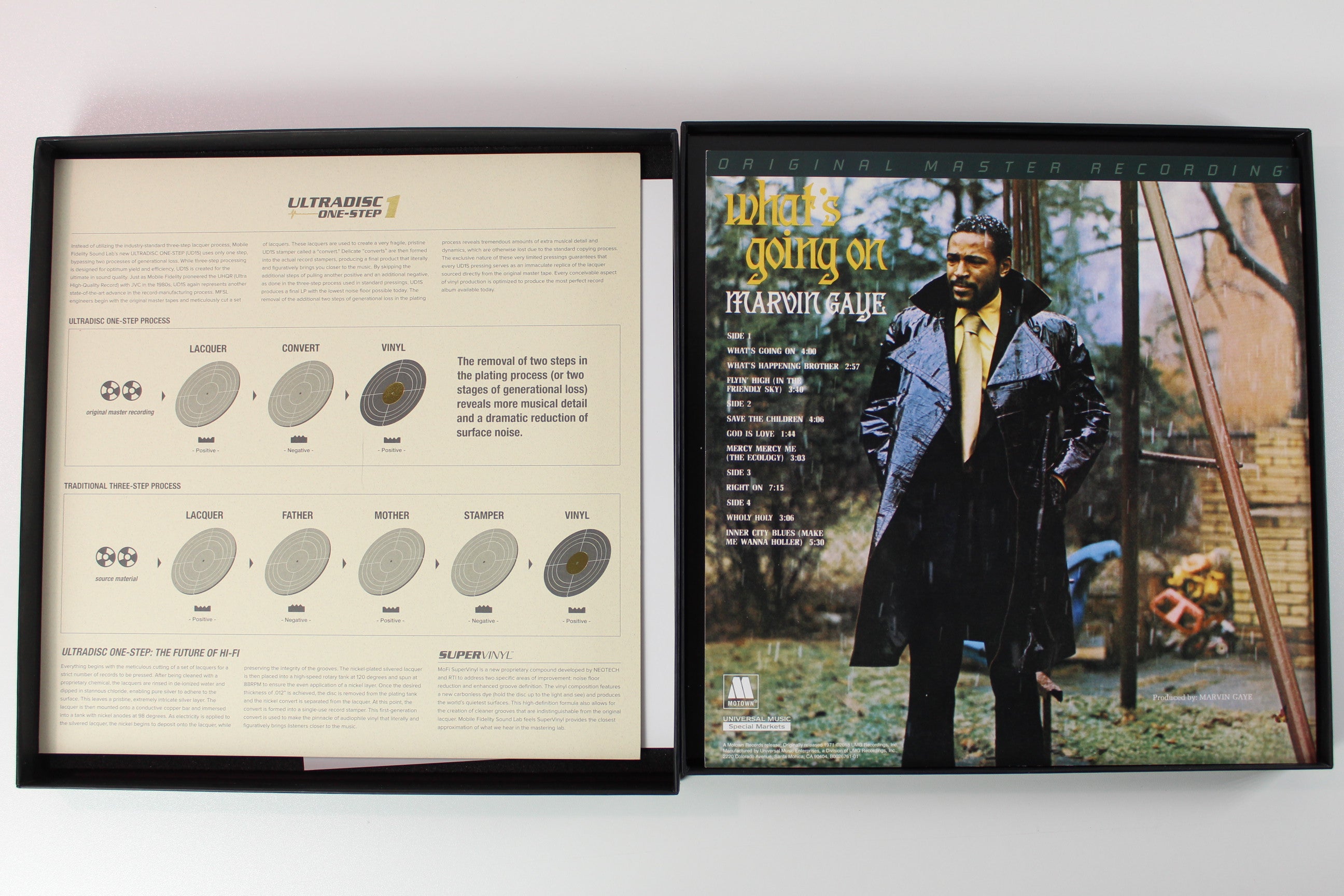 Marvin Gaye - What's Going On on Mobile Fidelity Sound Lab UltraDisc One Step Ltd Number 2 X 12" 45 RPM Reissue Box Set