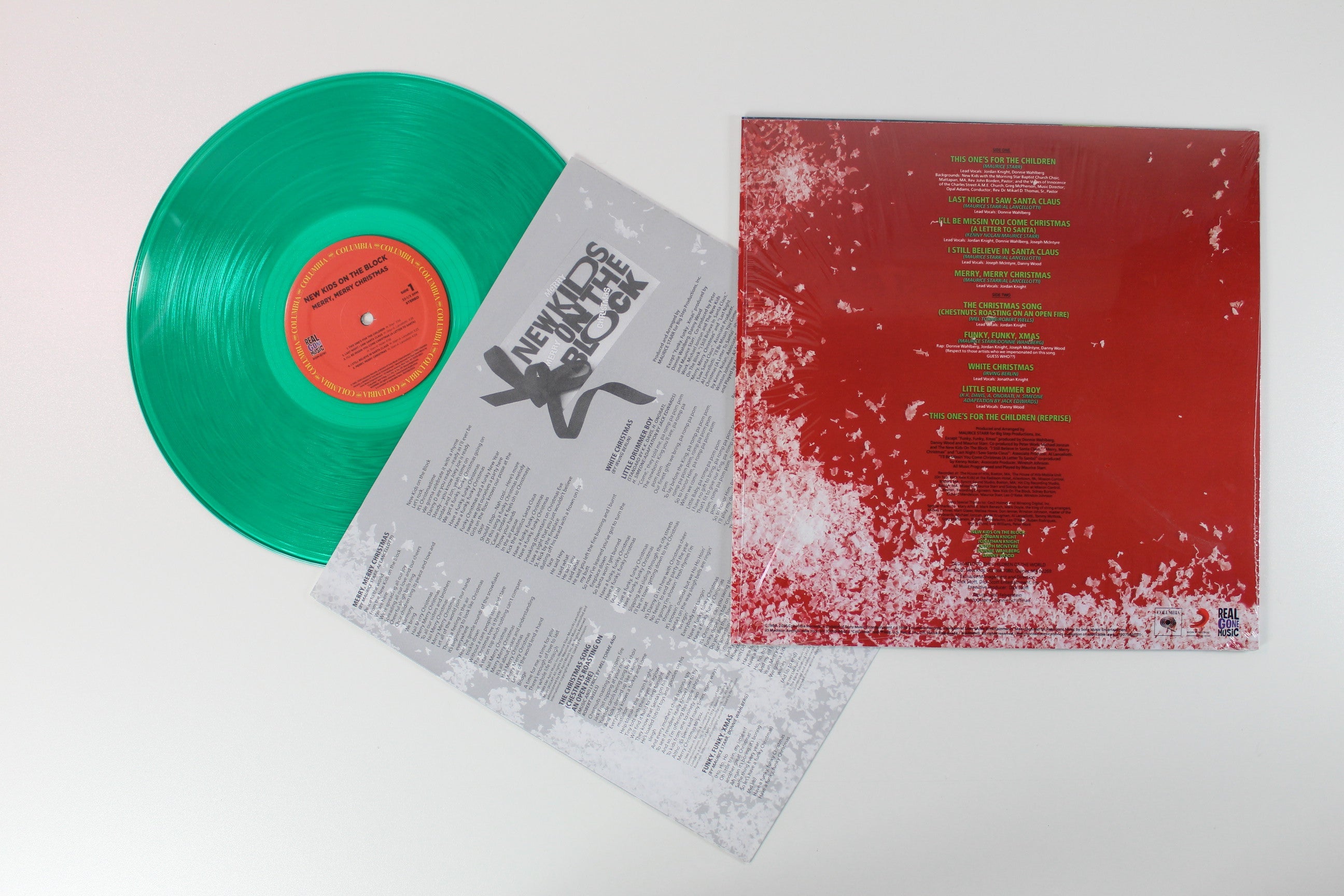 New Kids On The Block - Merry Merry Christmas on Columbia Real Gone Music Ltd Green Vinyl Reissue
