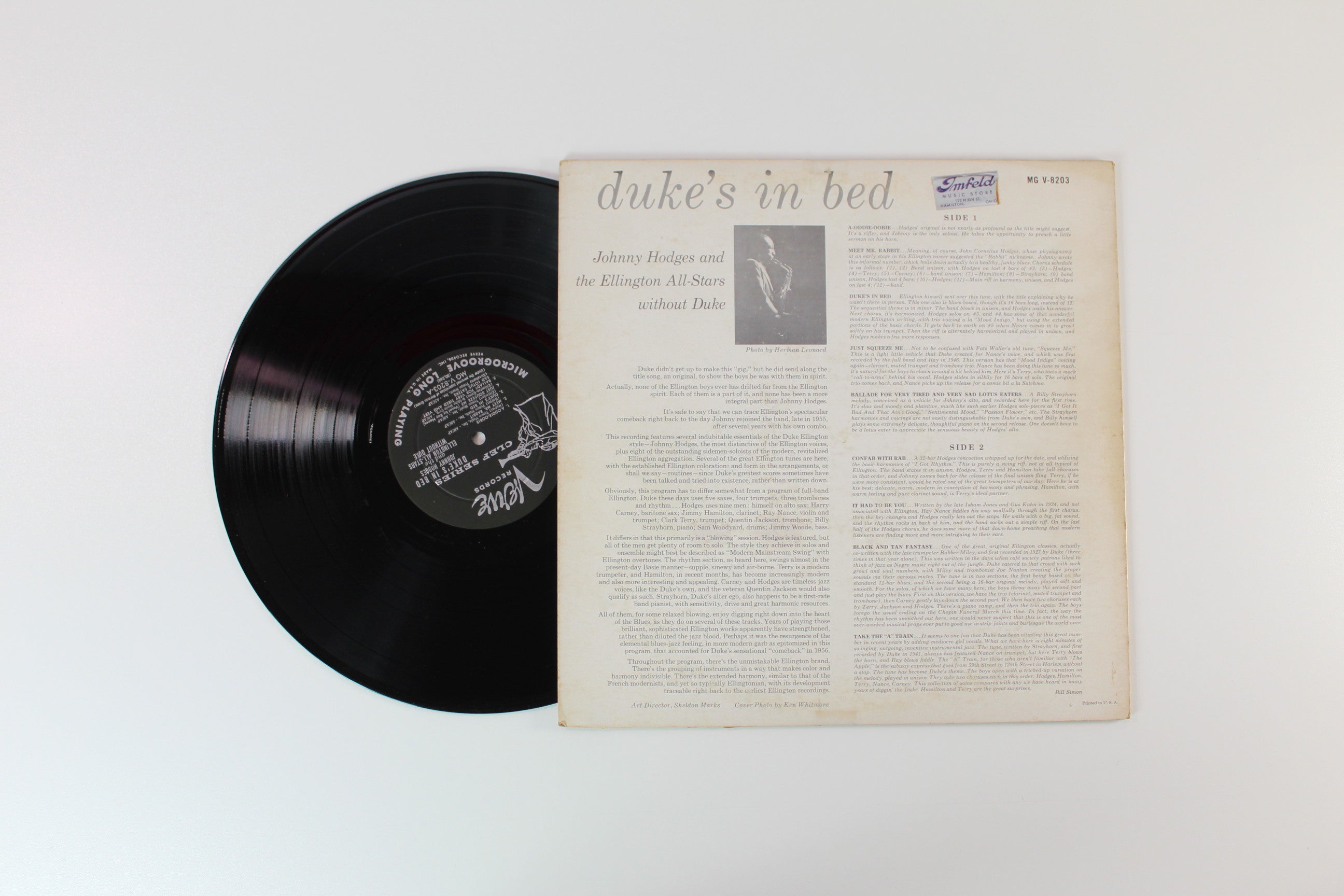 Johnny Hodges And The Ellington All-Stars Without Duke - Duke's In Bed on Verve Records