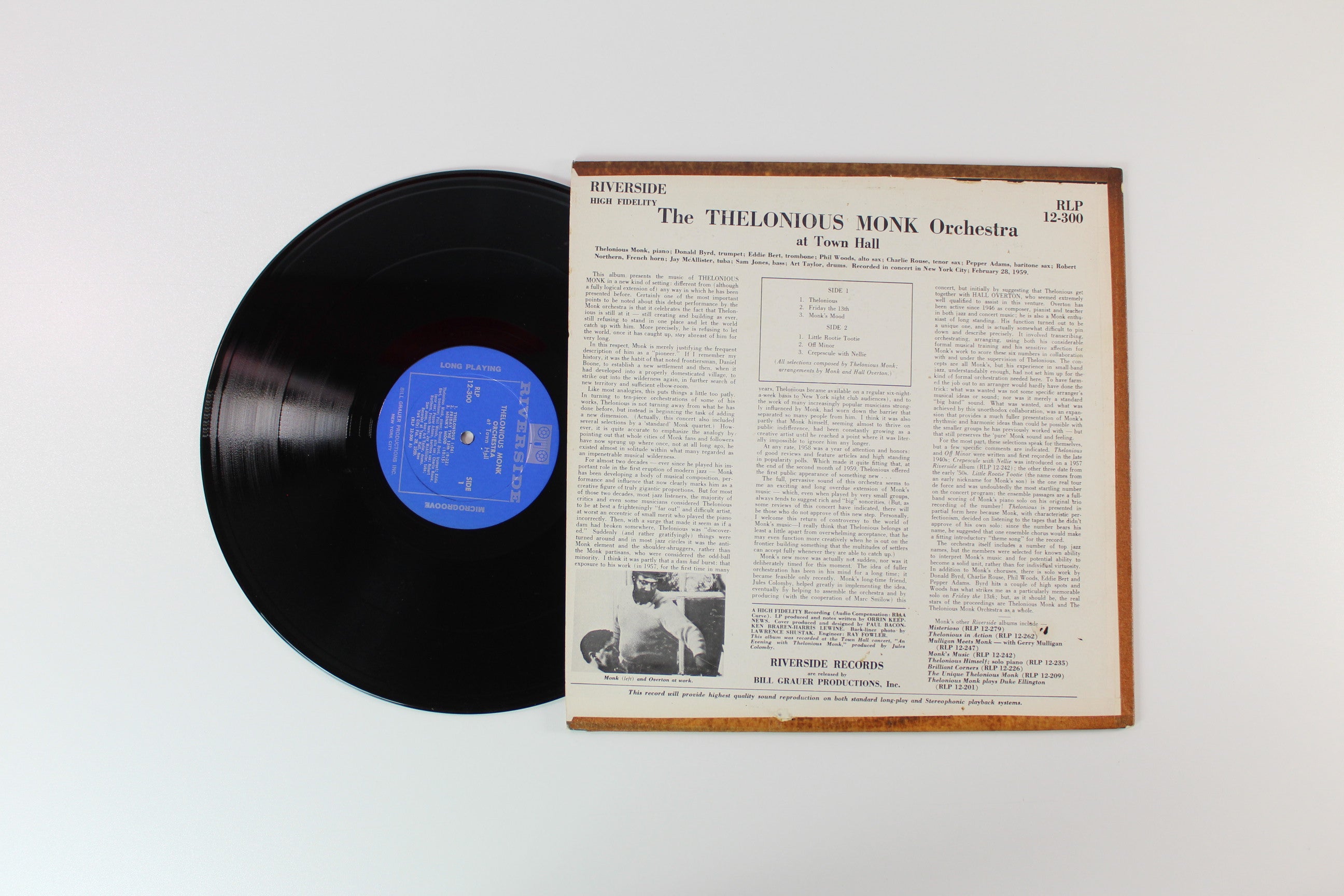 The Thelonious Monk Orchestra - At Town Hall on Riverside Records - Mono