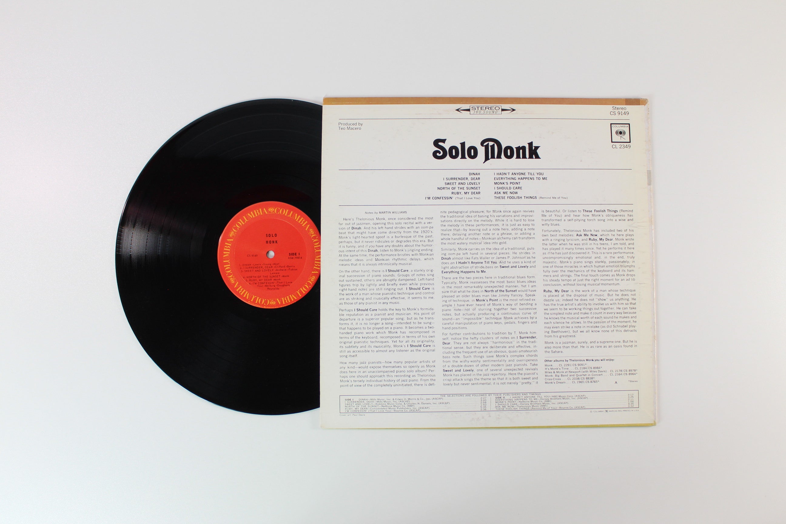 Thelonious Monk - Solo Monk on Columbia