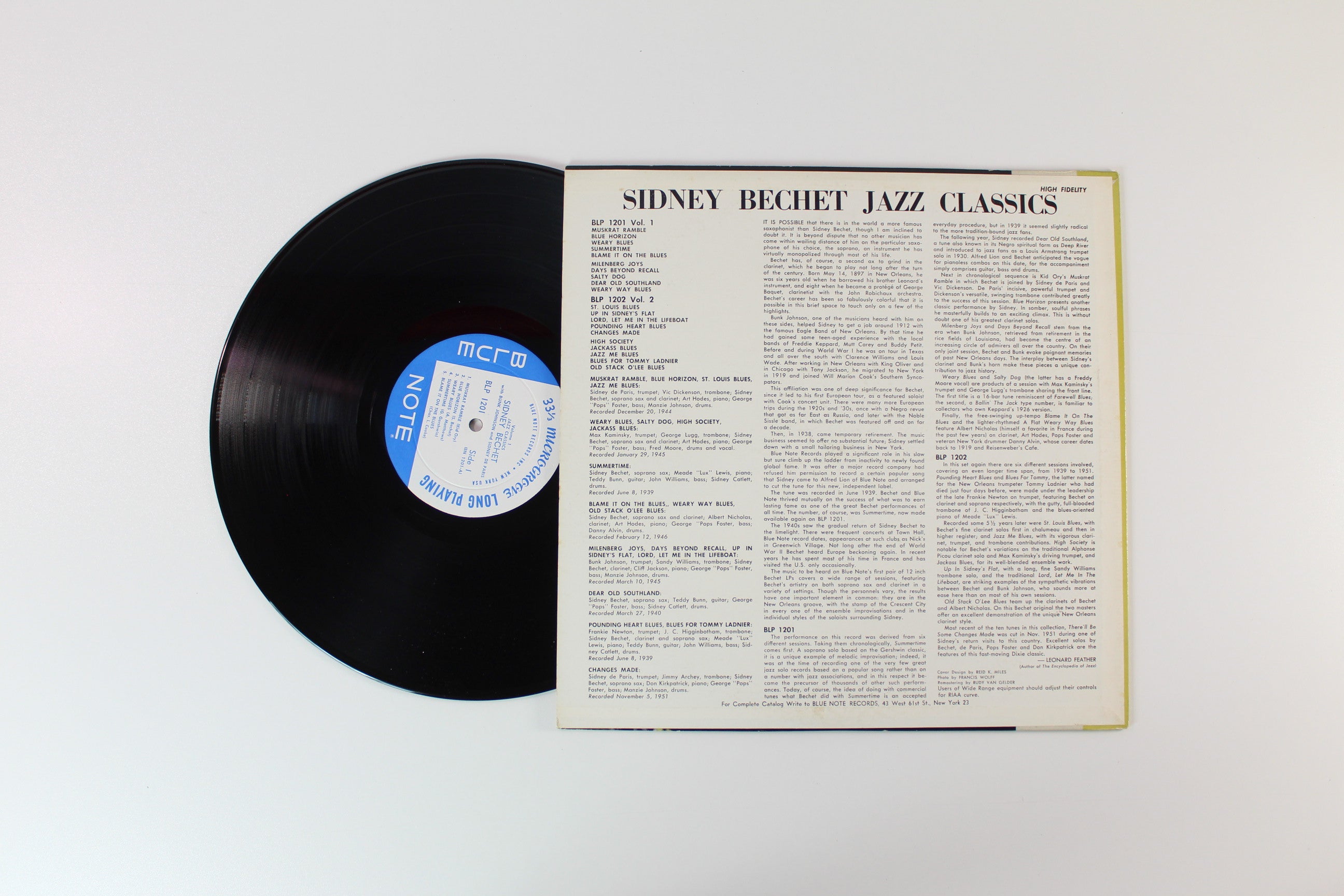 Sidney Bechet - Jazz Classics Volume 1 on Blue Note - Mono