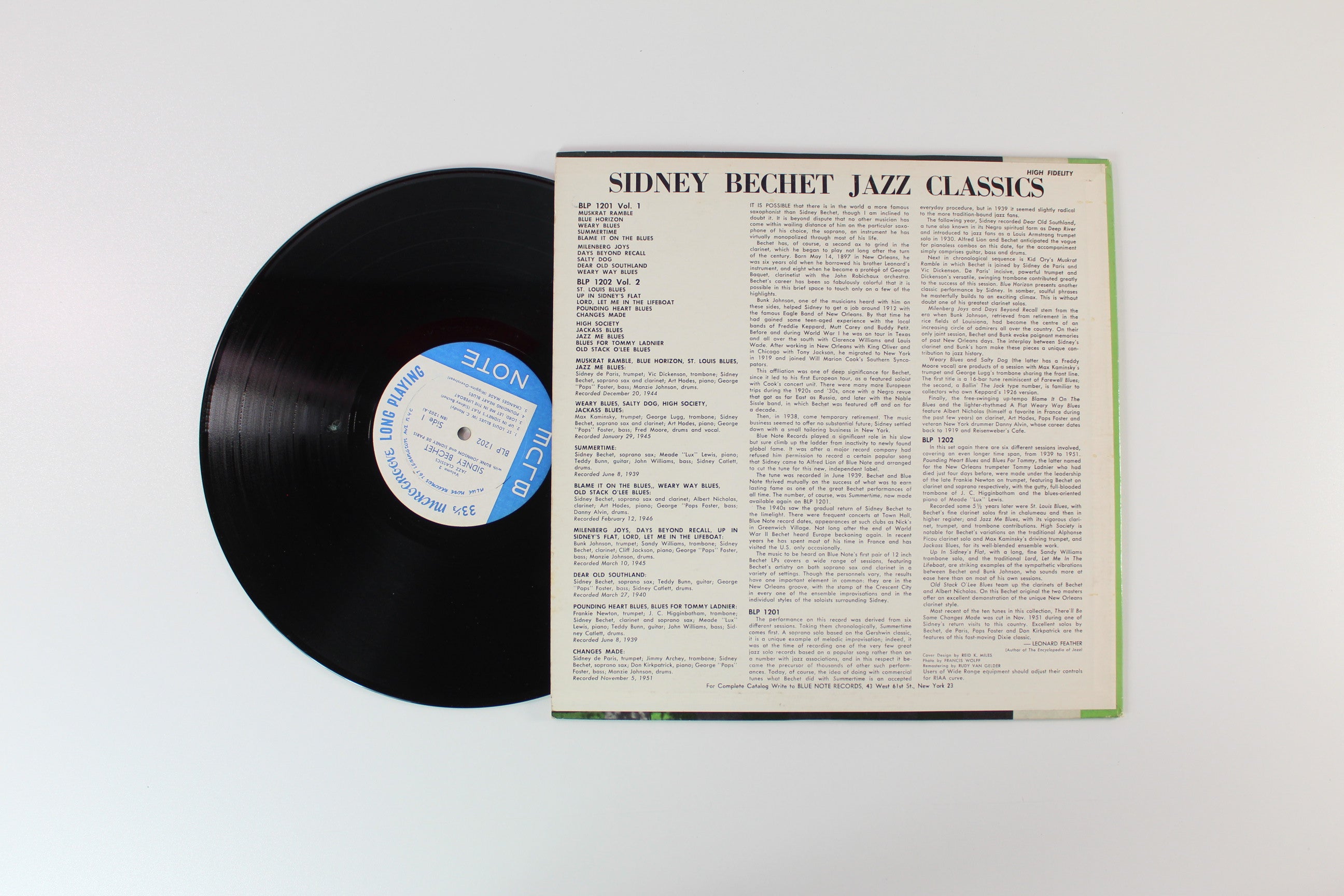 Sidney Bechet - Jazz Classics Volume 2 on Blue Note - Mono W. 63rd