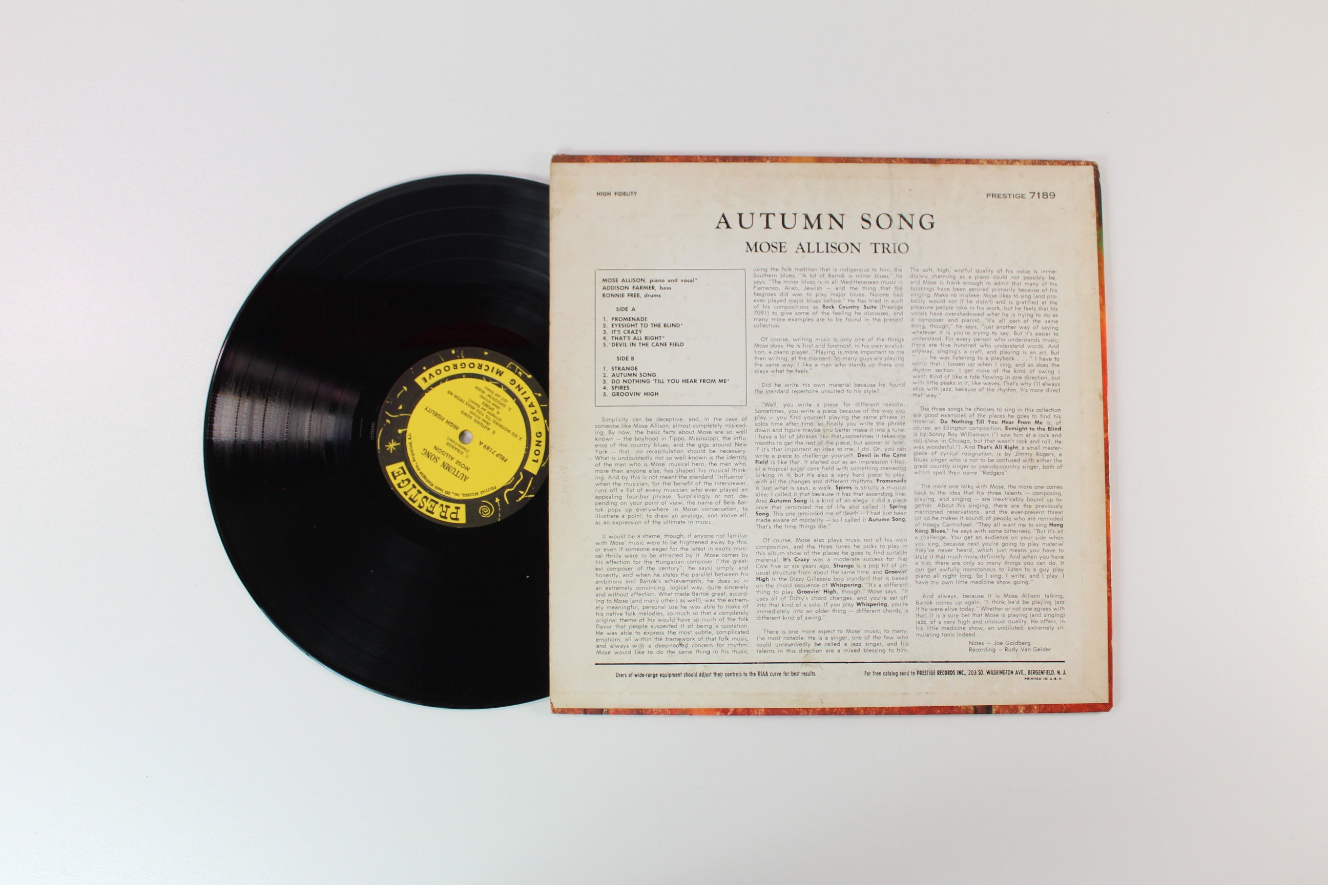 Mose Allison - Autumn Song on Prestige