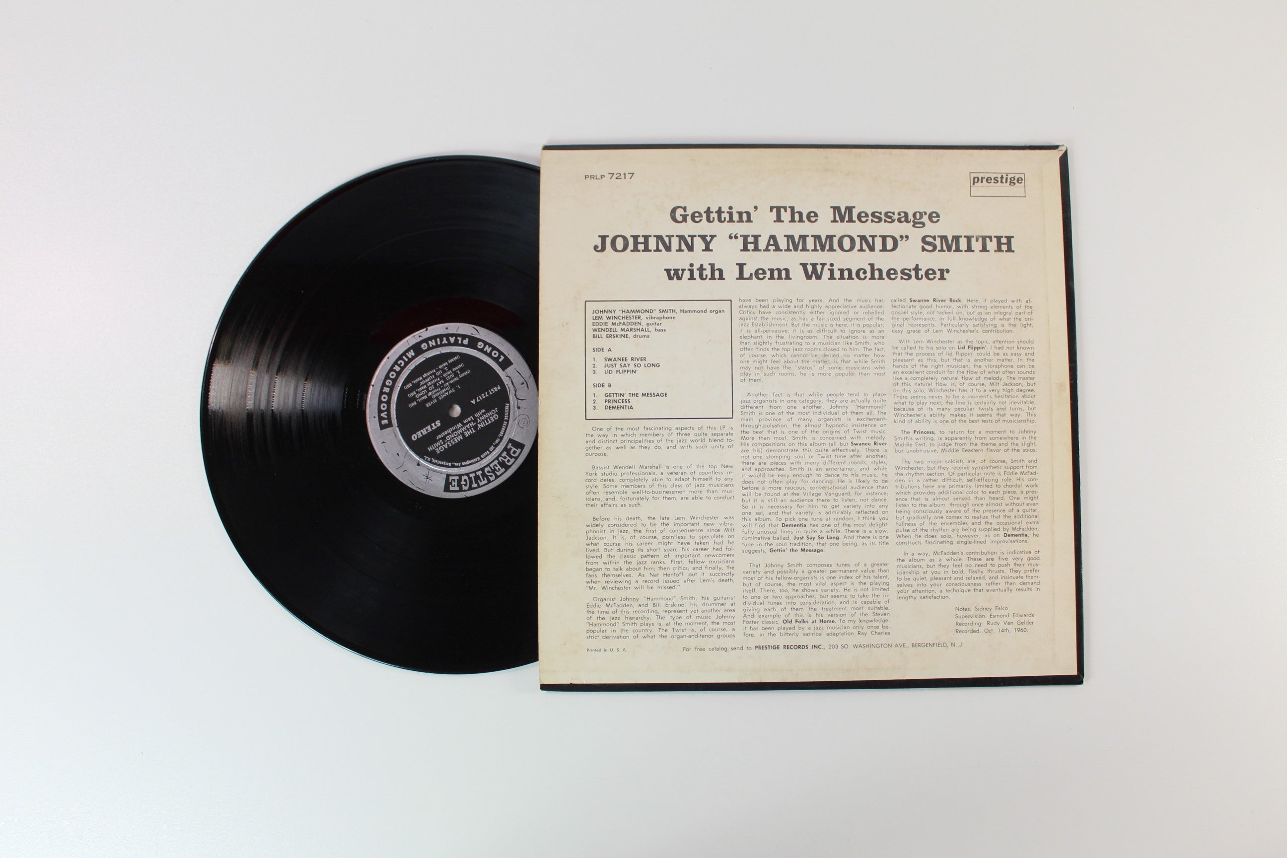 Johnny Hammond - Gettin' The Message on Prestige - Stereo