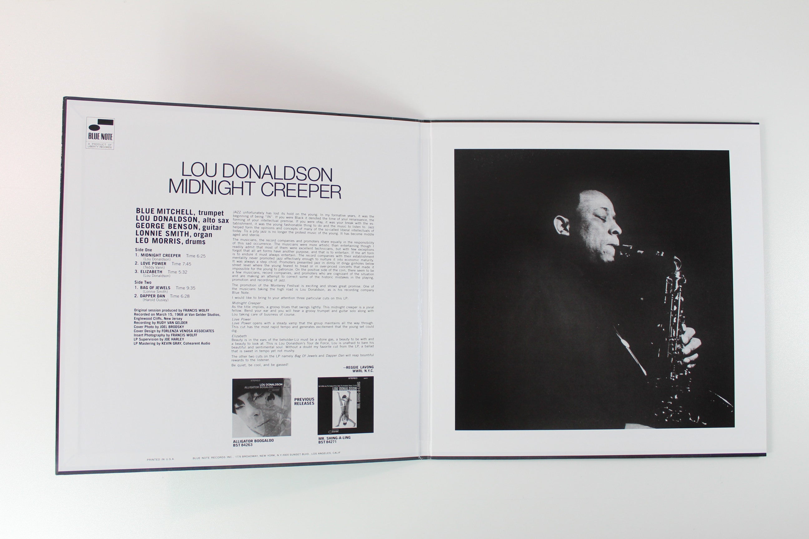 Lou Donaldson - Midnight Creeper on Blue Note Tone Poet Series Reissue