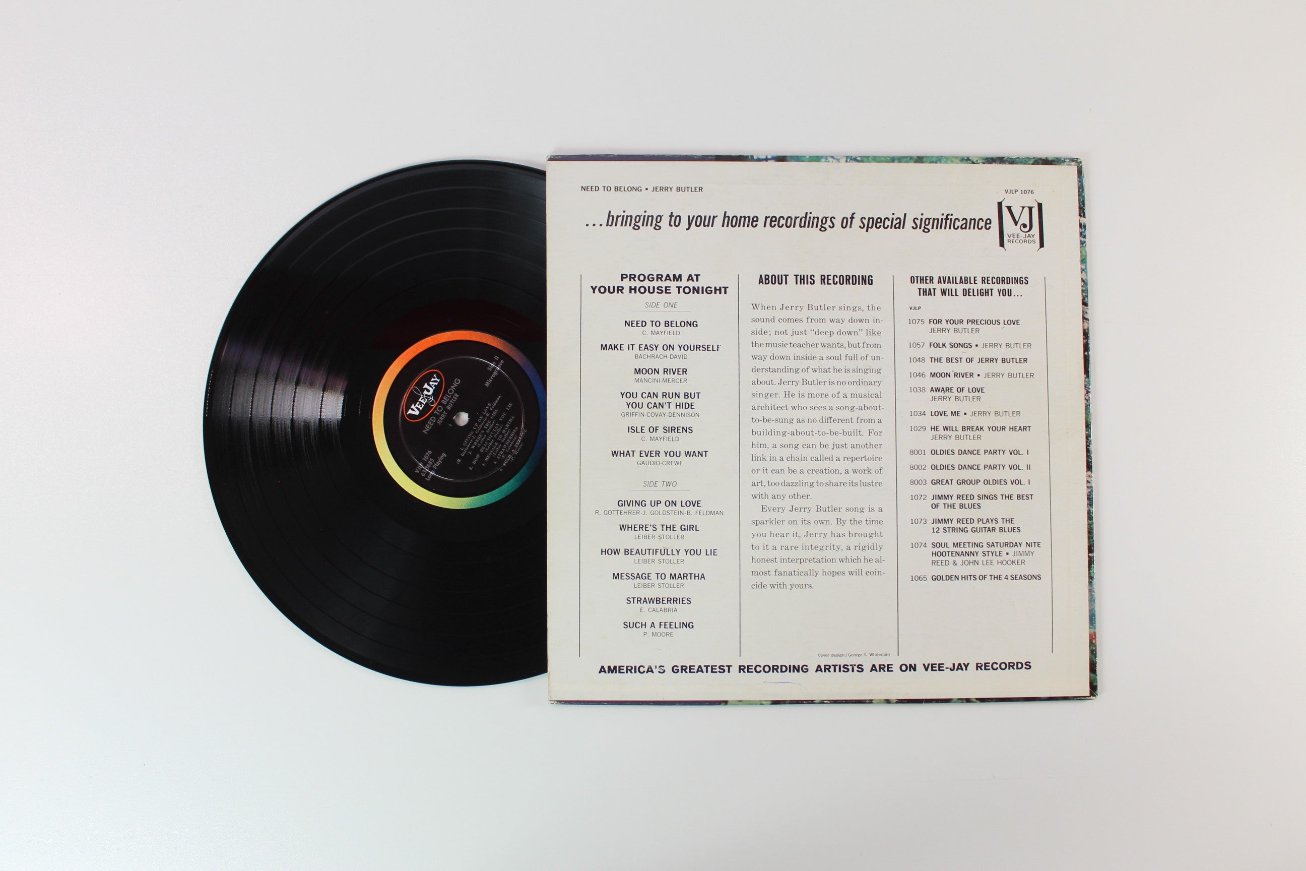 Jerry Butler - Need To Belong on Vee Jay Records - Mono
