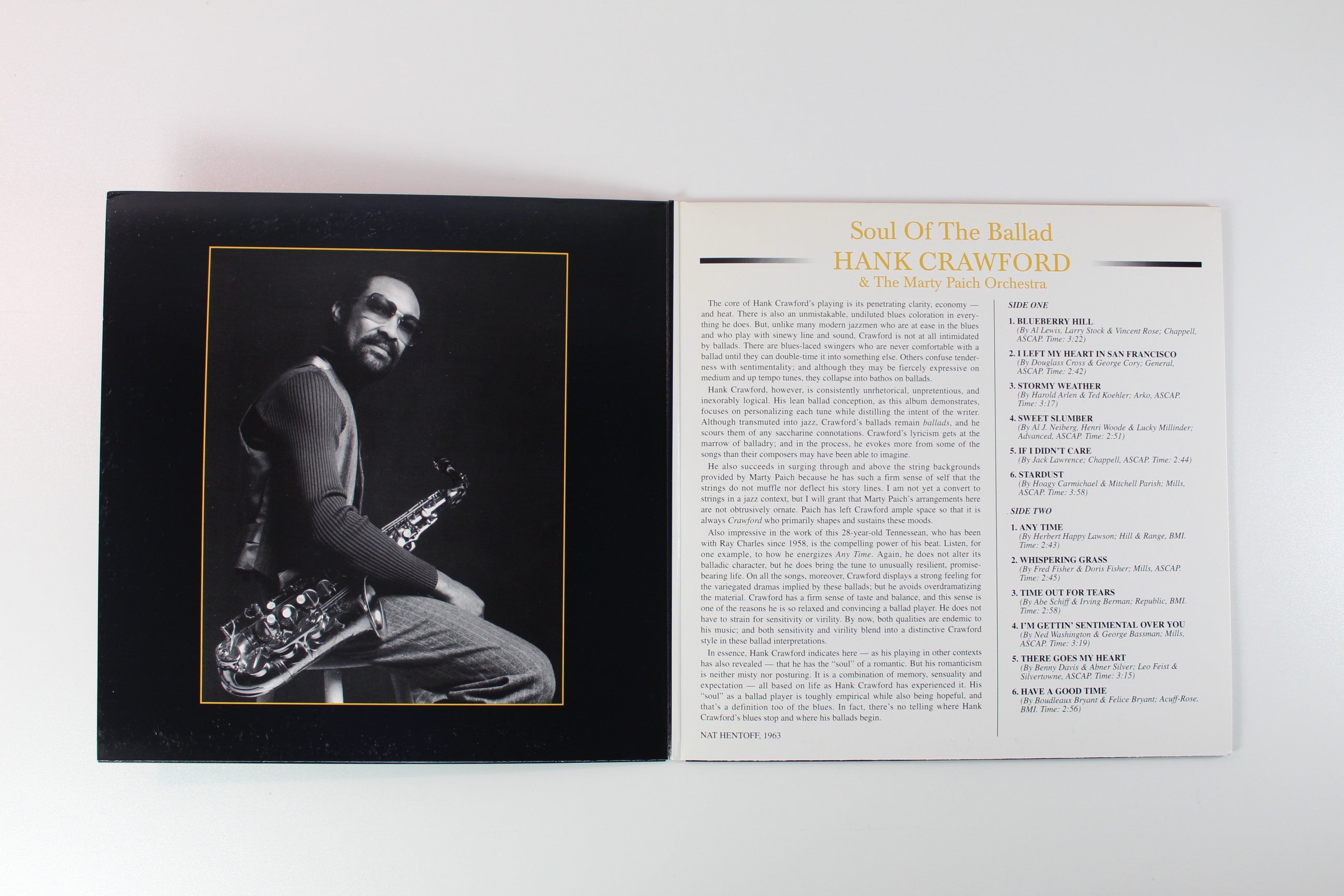 Hank Crawford, Marty Paich Orchestra - Soul Of The Ballad on Mobile Fidelity Sound Lab Numbered Reissue