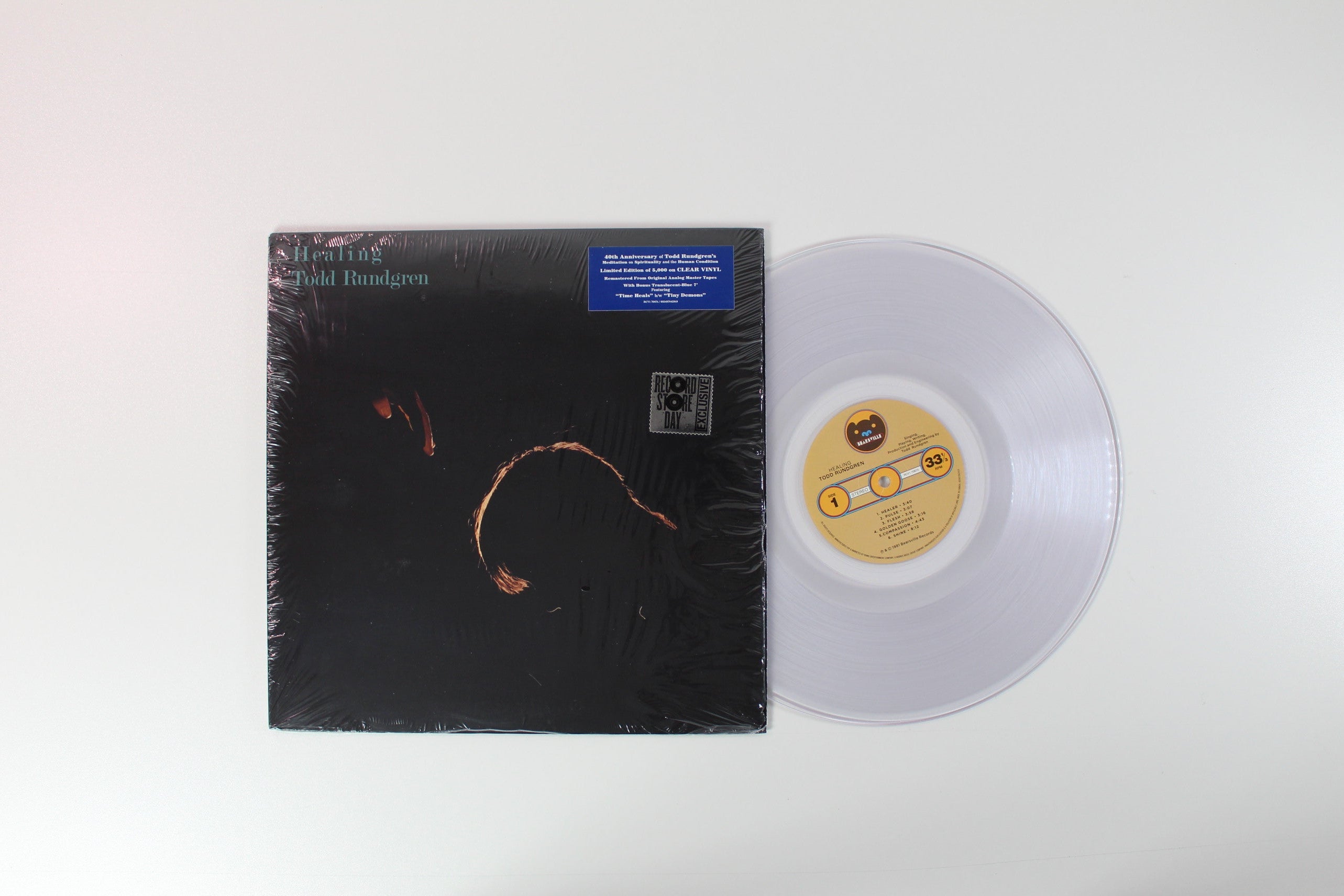 Todd Rundgren - Healing on Bearsville RSD BF 2021 Ltd Clear Vinyl Reissue