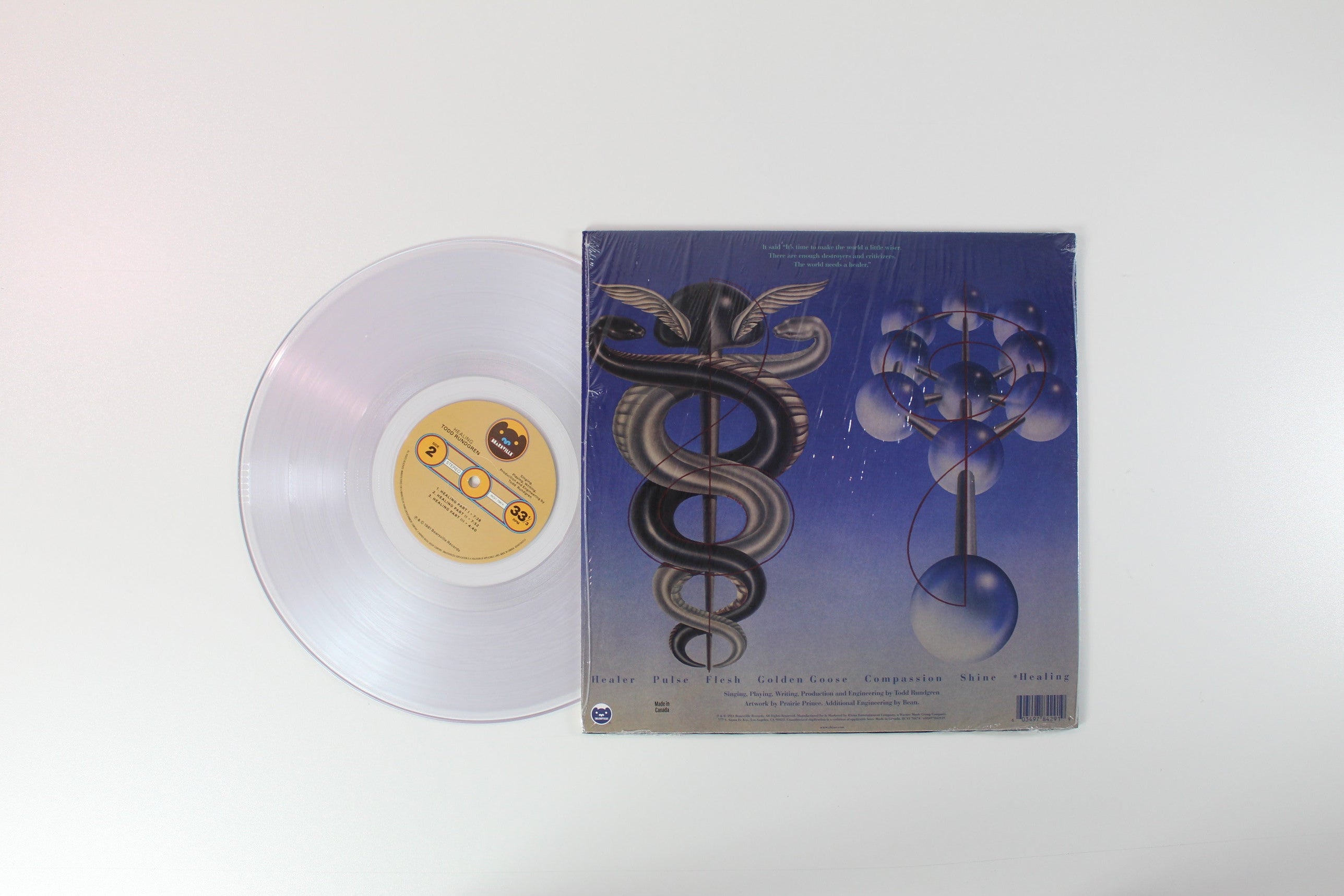 Todd Rundgren - Healing on Bearsville RSD BF 2021 Ltd Clear Vinyl Reissue