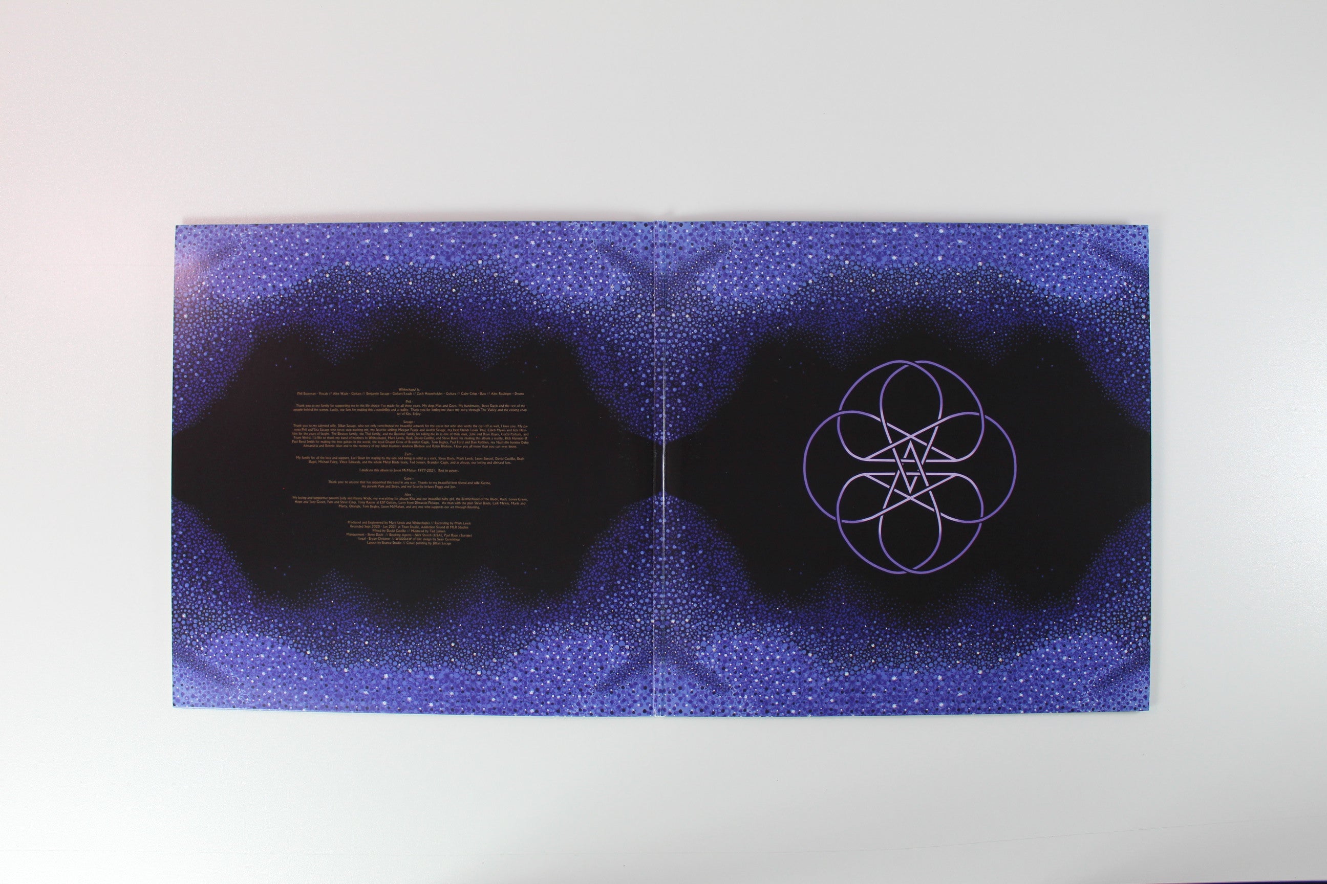 Whitechapel - Kin on Metal Blade Blue With Black Splatter