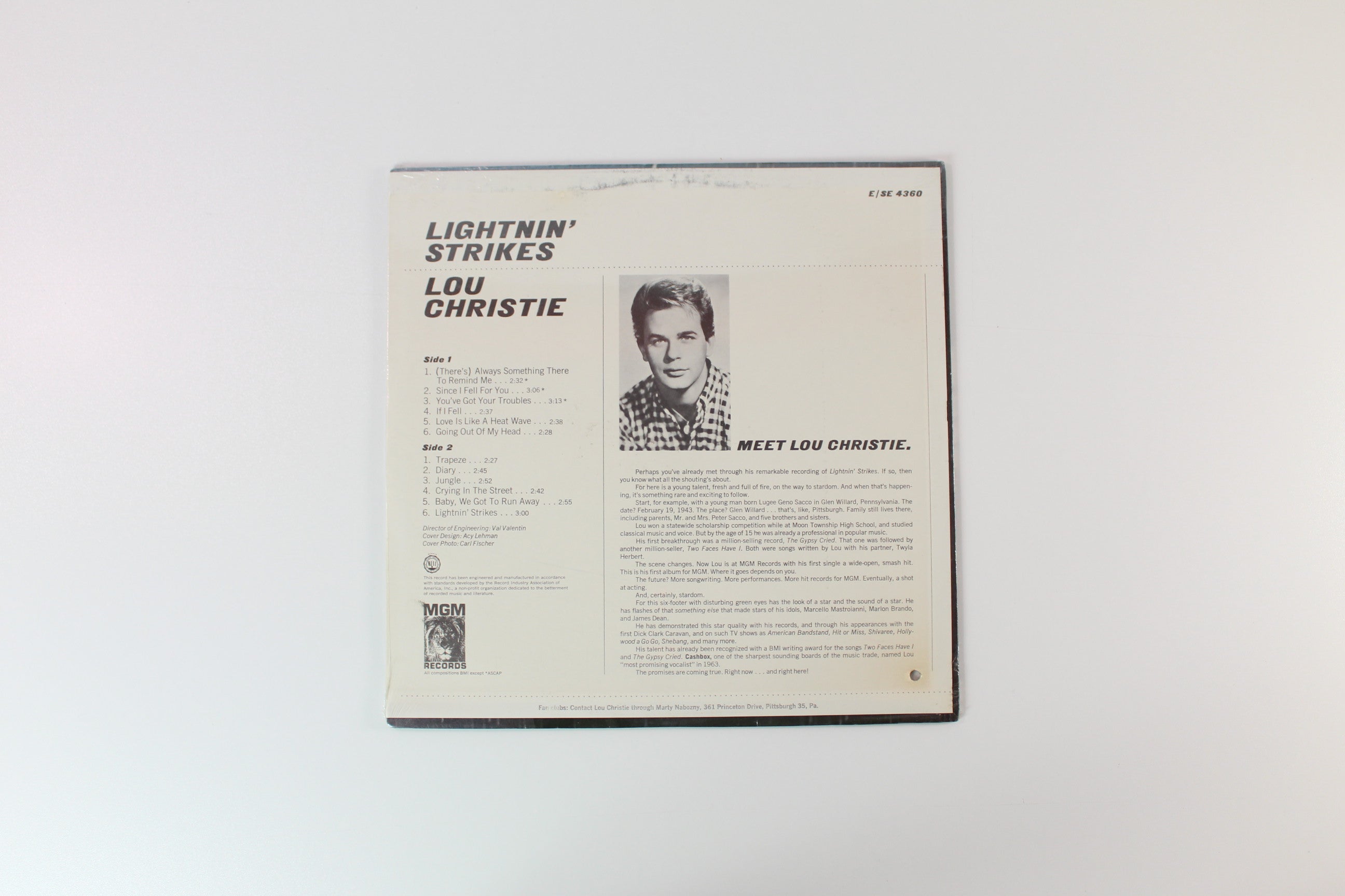 Lou Christie - Lightnin' Strikes SEALED on MGM Records