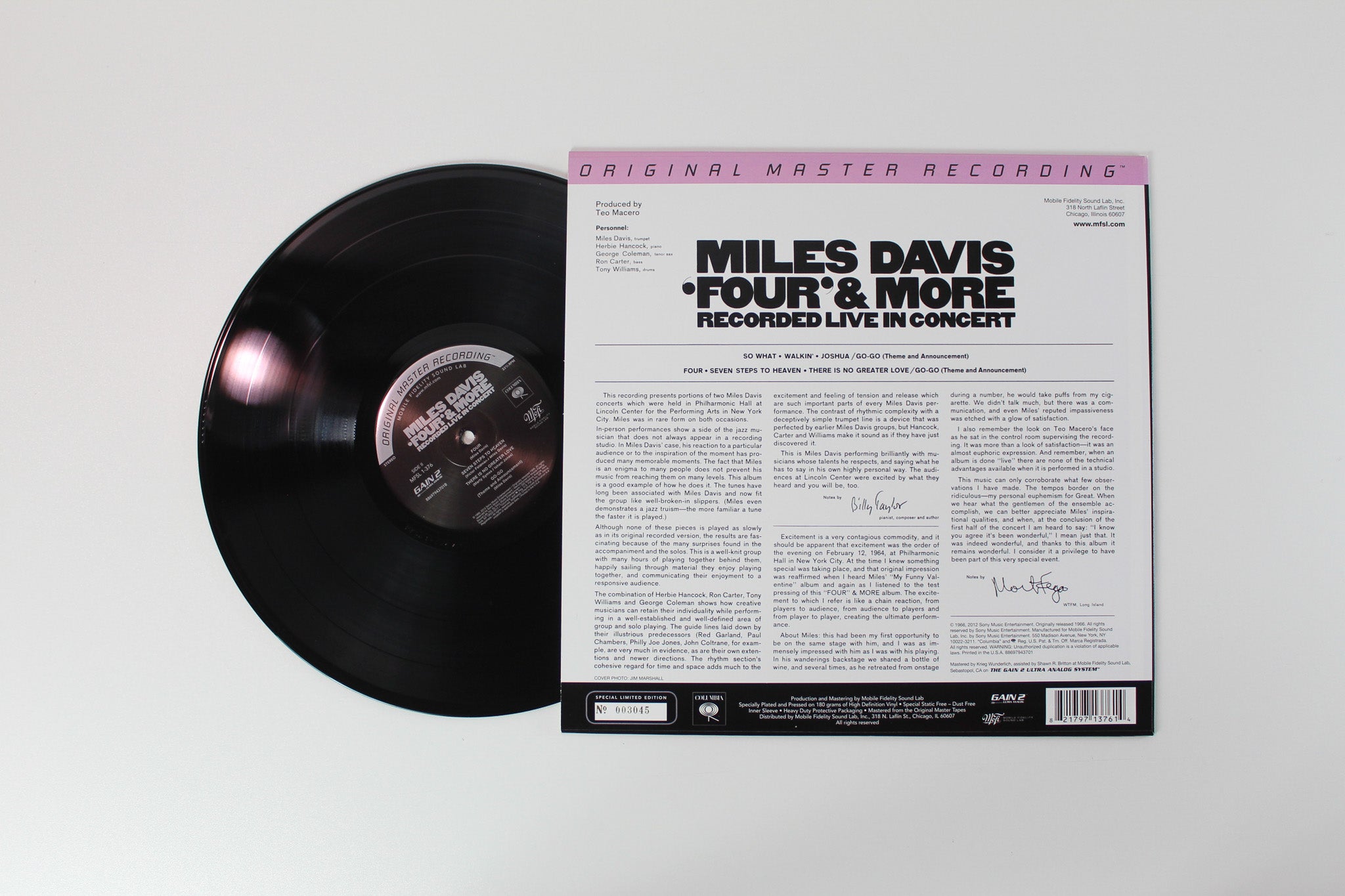 Miles Davis - 'Four' & More - Recorded Live In Concert on Mobile Fidelity Sound Lab Ltd. Numbered Reissue