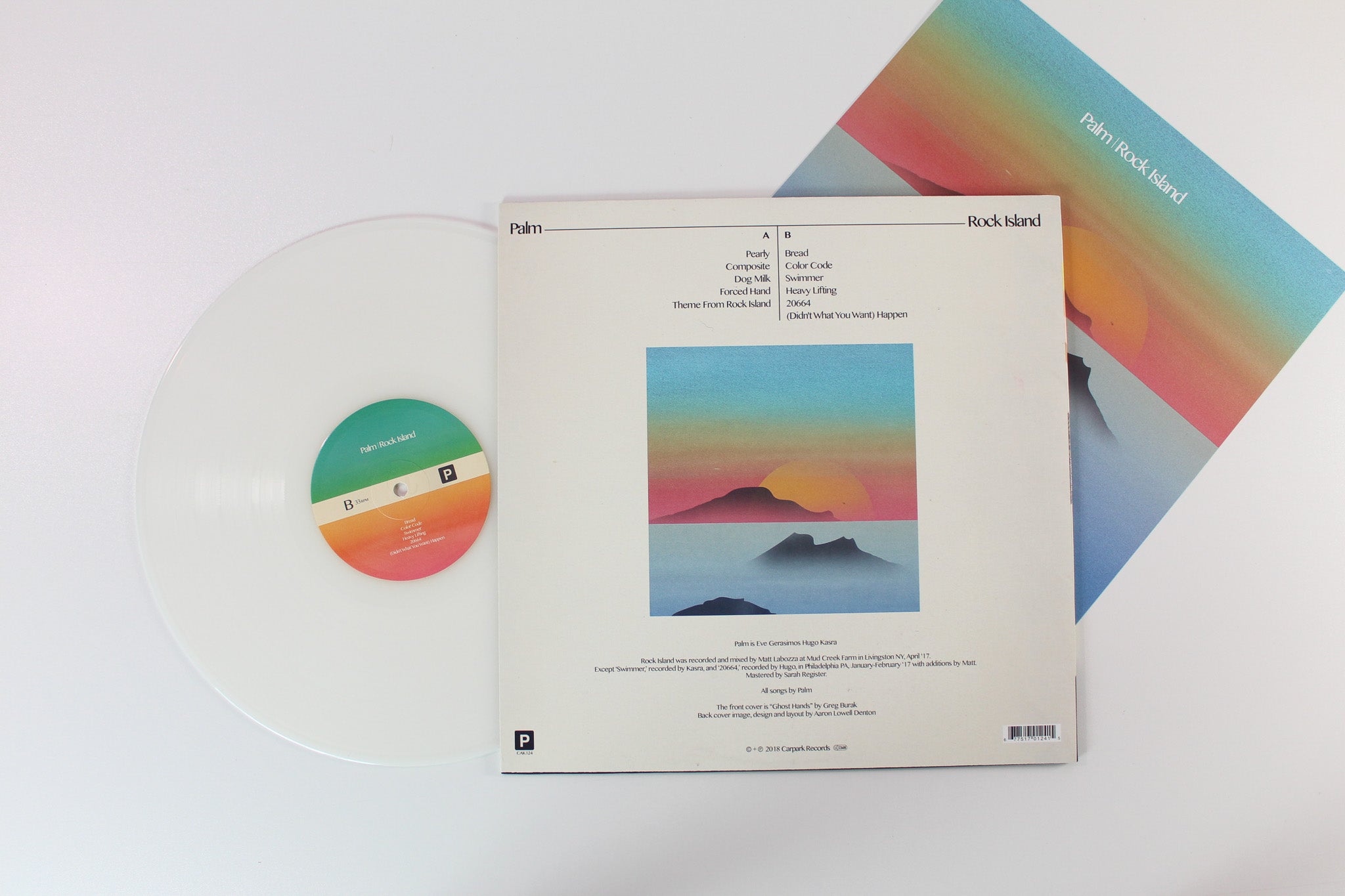 Palm - Rock Island on Carpark Milky Clear Vinyl