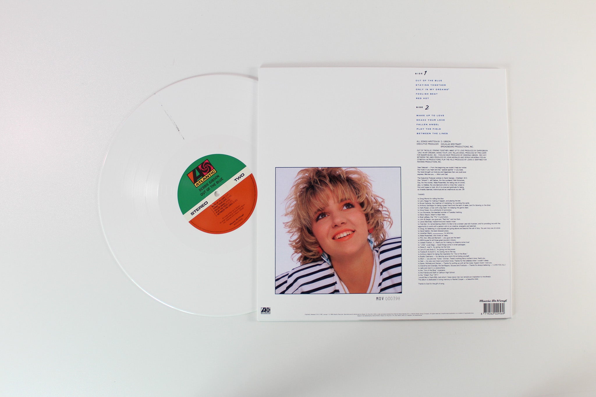 Debbie Gibson - Out Of The Blue on Music on Vinyl Ltd Numbered White Vinyl Reissue
