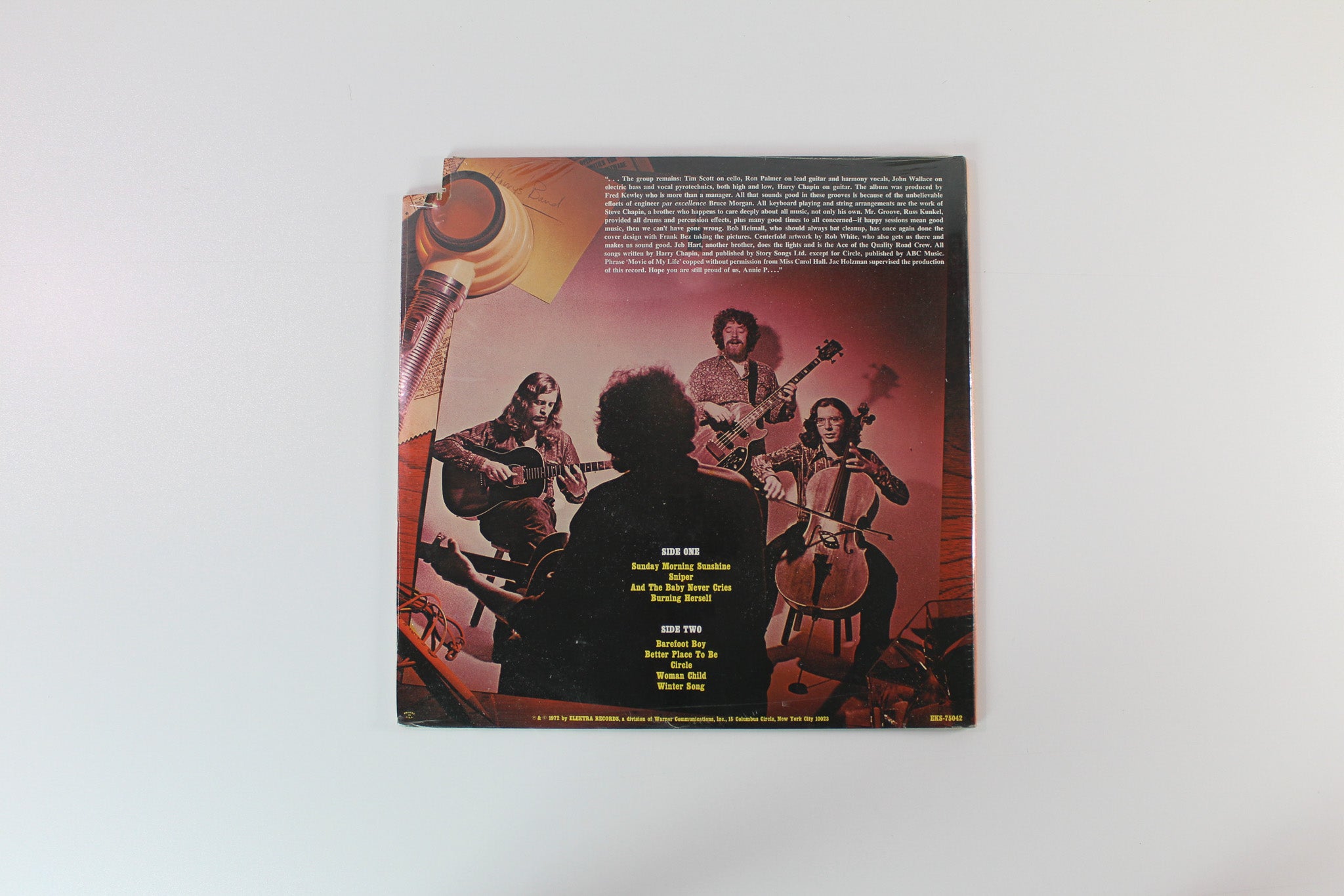 Harry Chapin - Sniper And Other Love Songs on Elektra Sealed